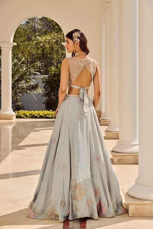 Misty Azure Lehenga Set
