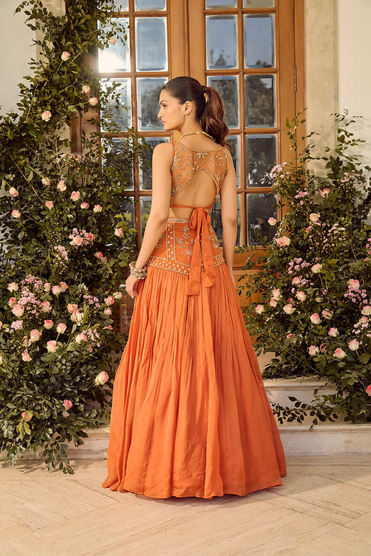 Maple Rust Lehenga Set