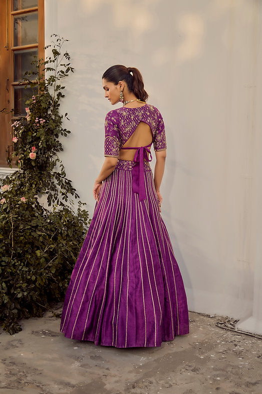 Soft Mulberry Lehenga Set