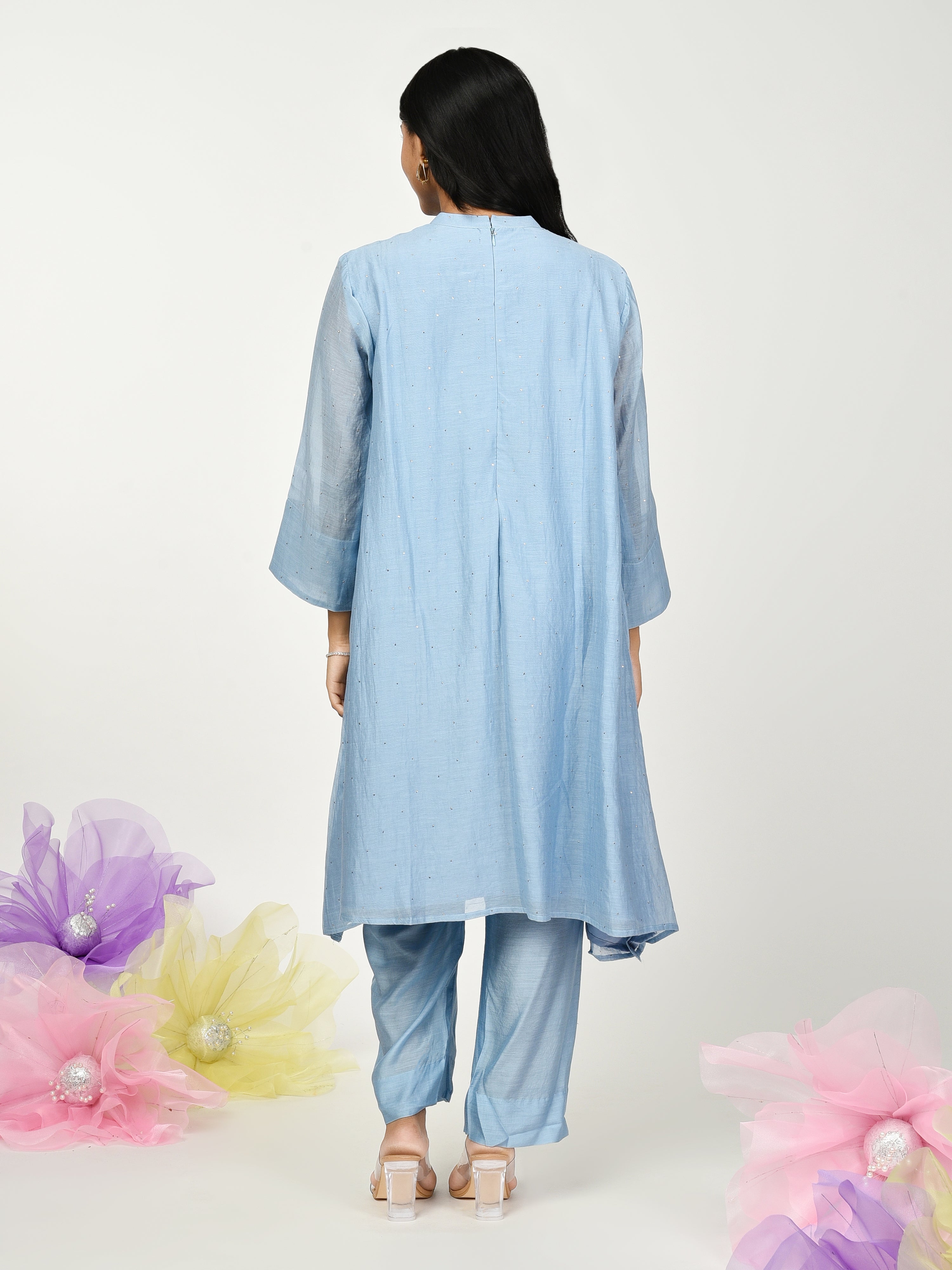 Blue A Line Kurta Set