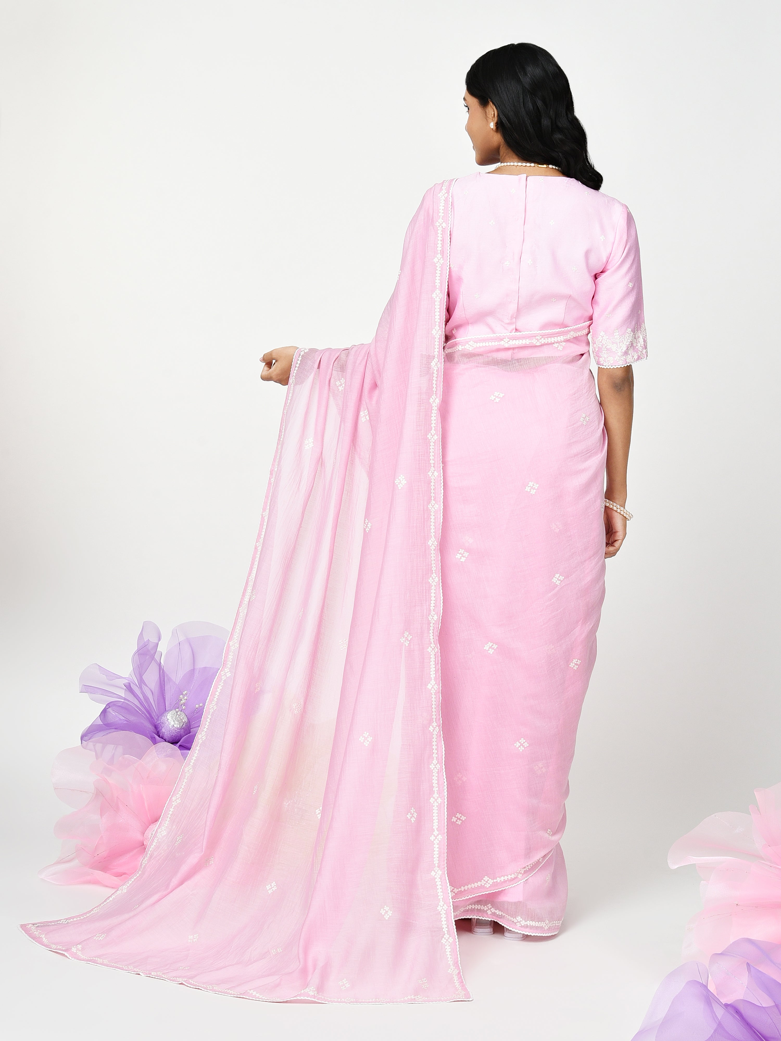Pink Saree Set