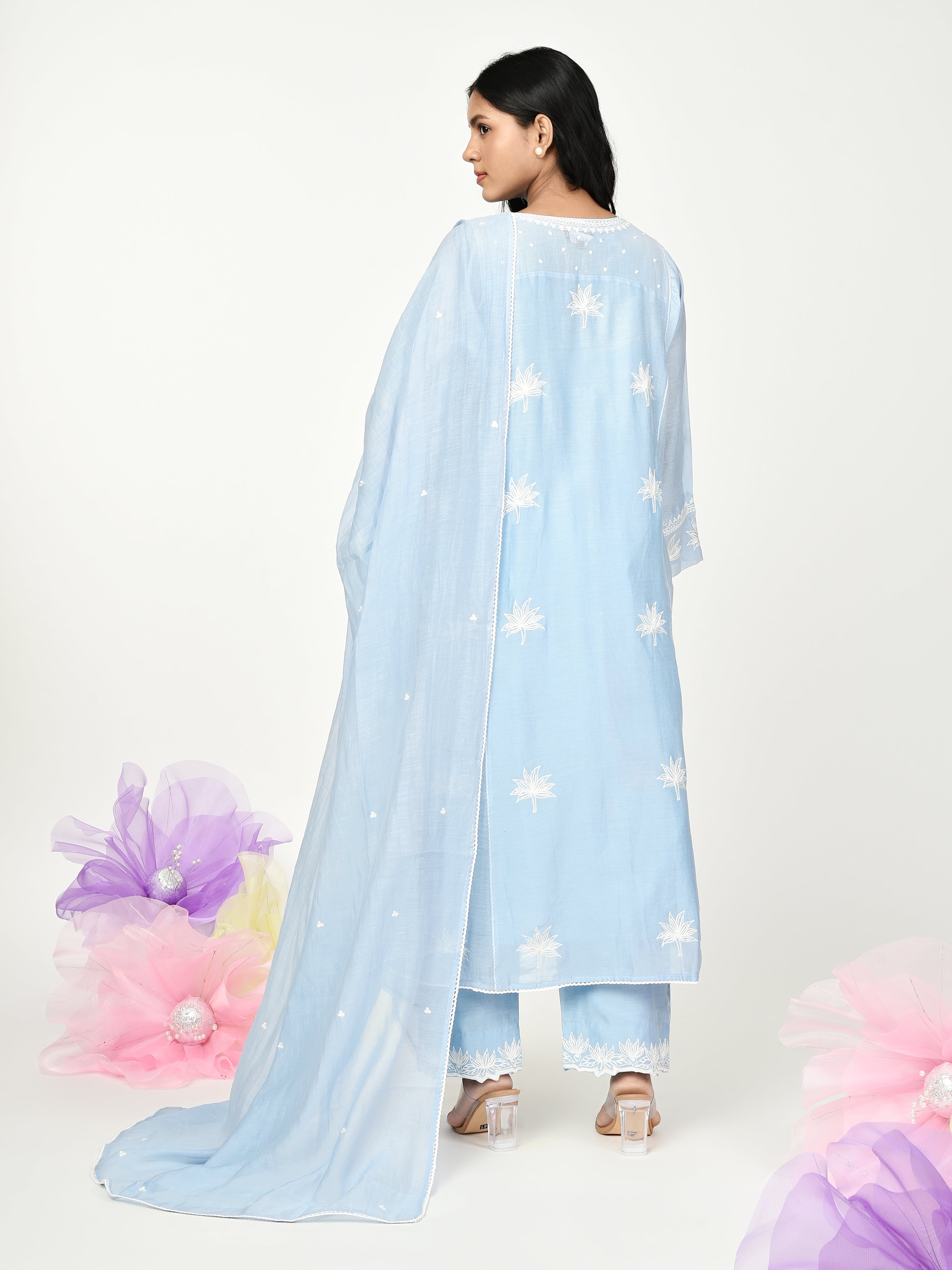 Blue Kali kurta set