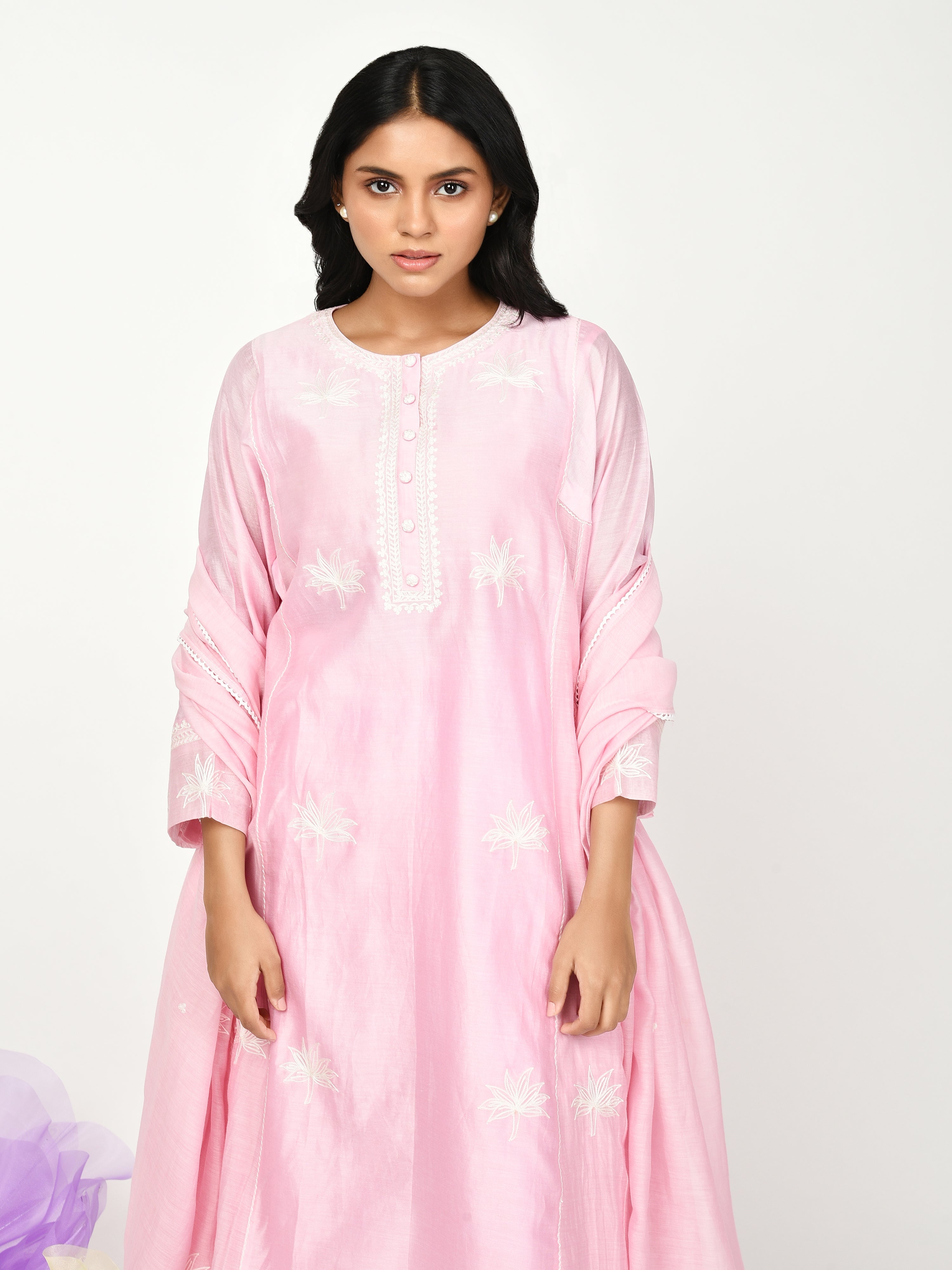 Pink Kali kurta set