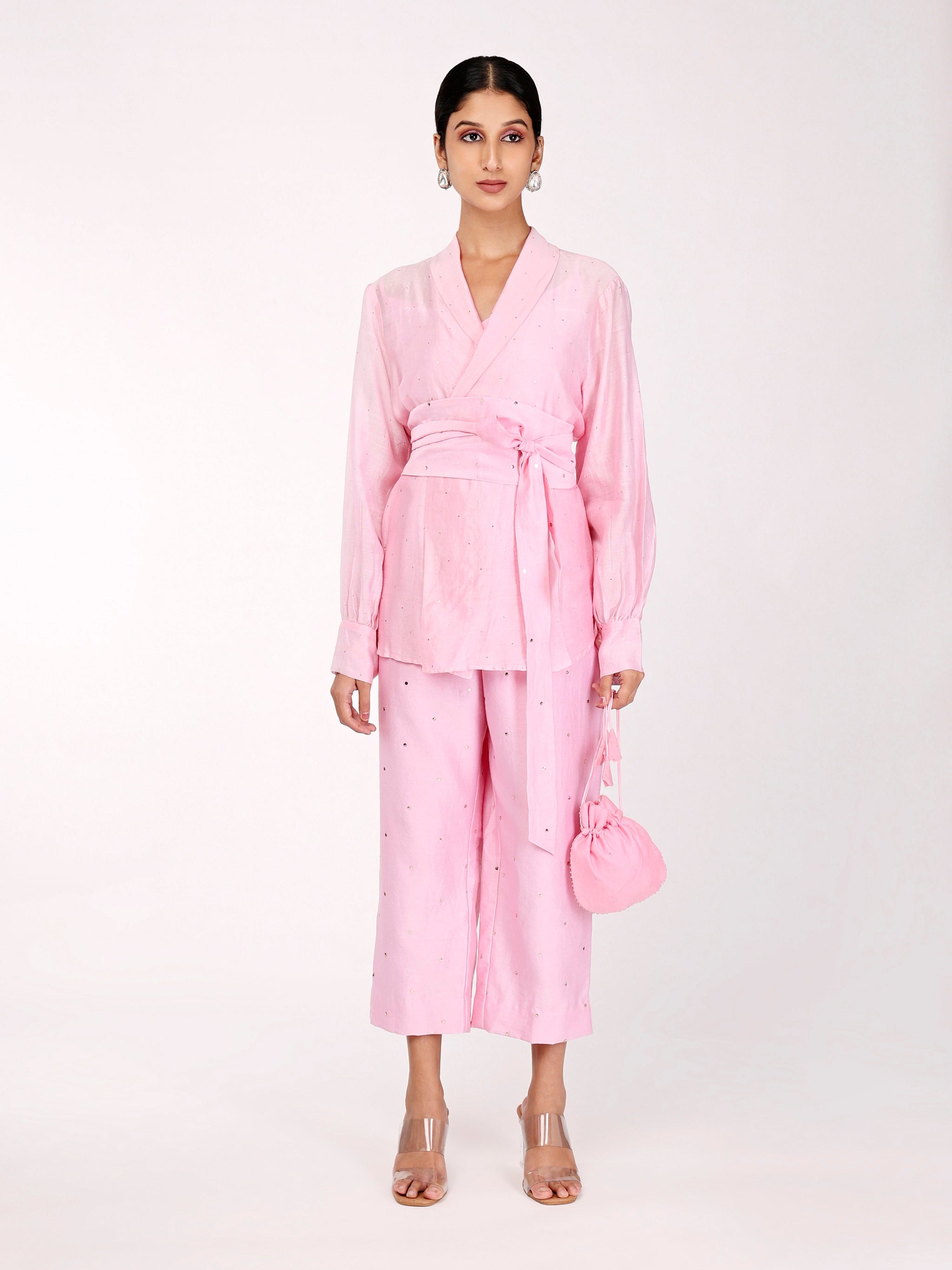 Clara Co-Ord (Navy & Baby Pink)