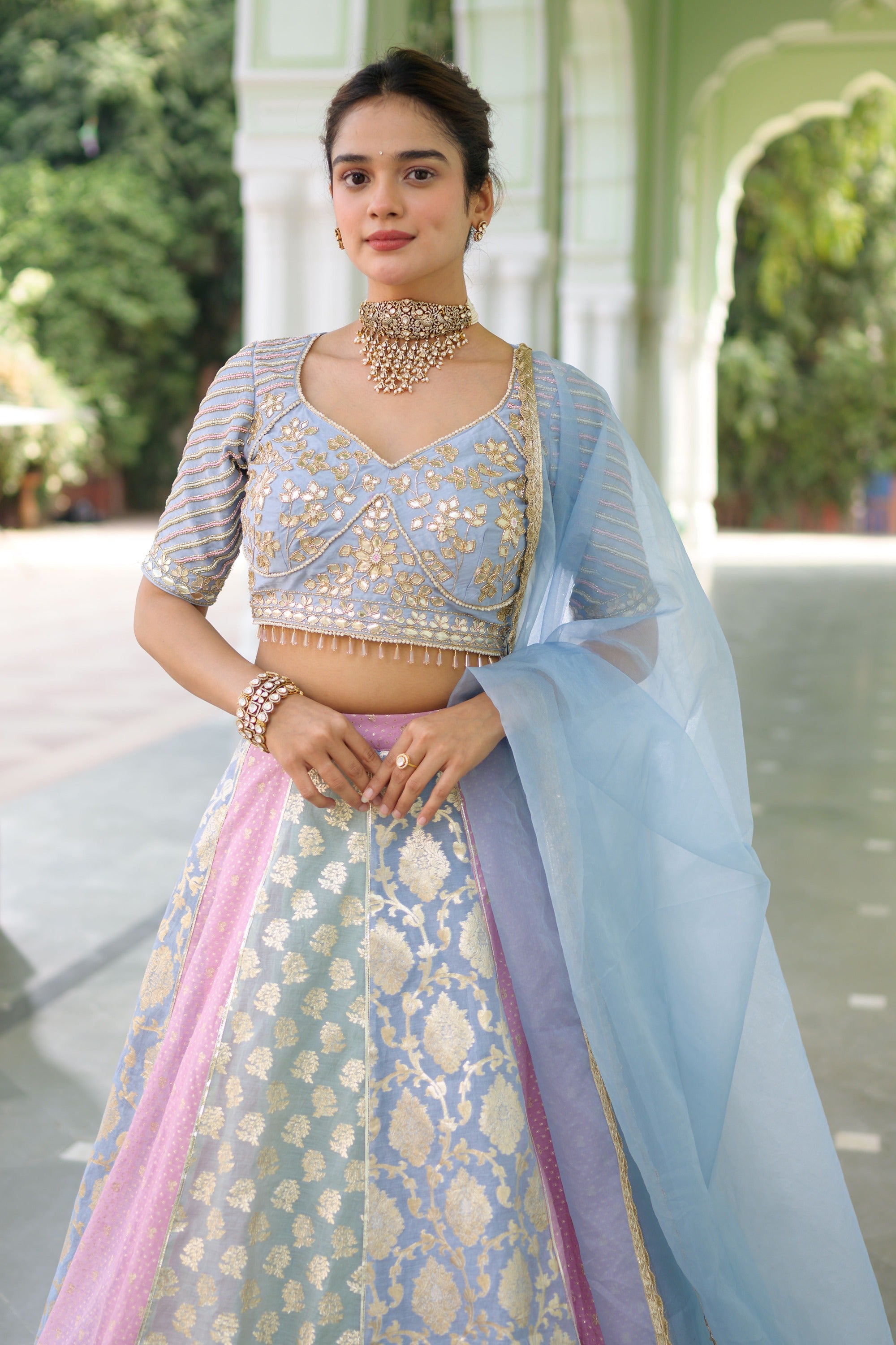 Multishade Lehenga Set