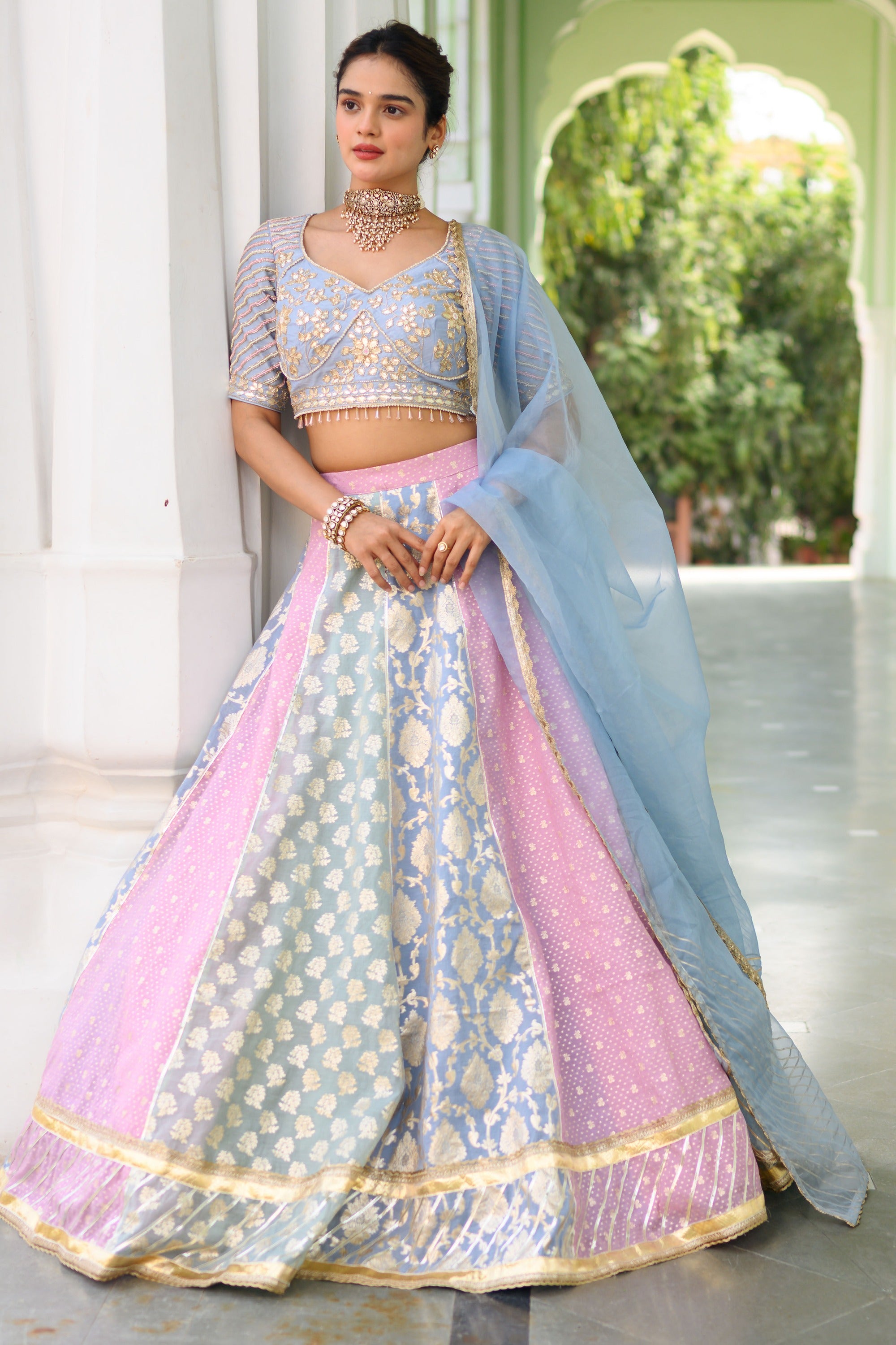 Multishade Lehenga Set