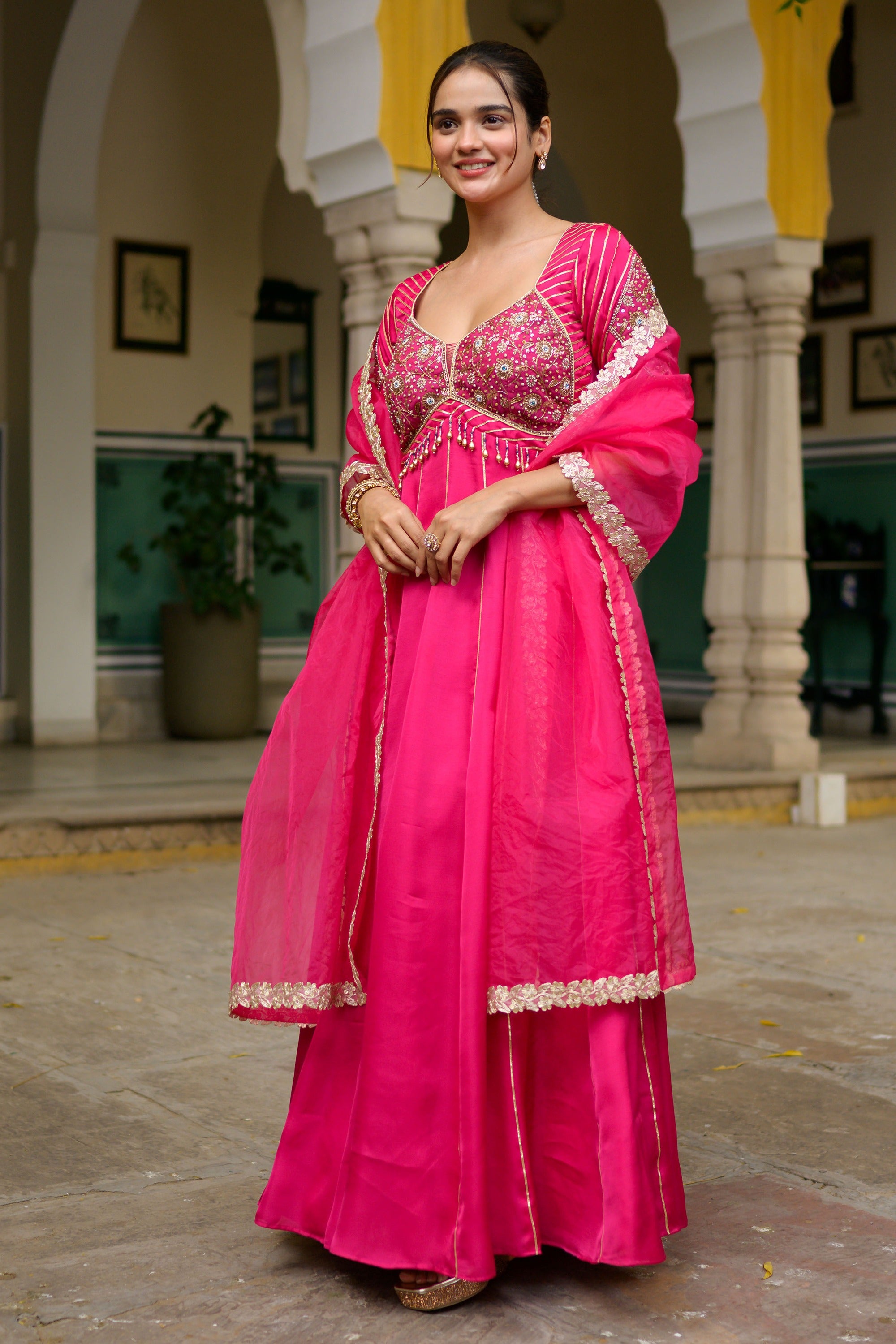 Majenta Anarkali