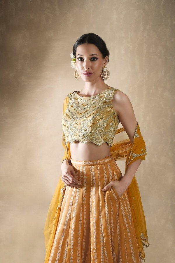 Marigold lehenga set