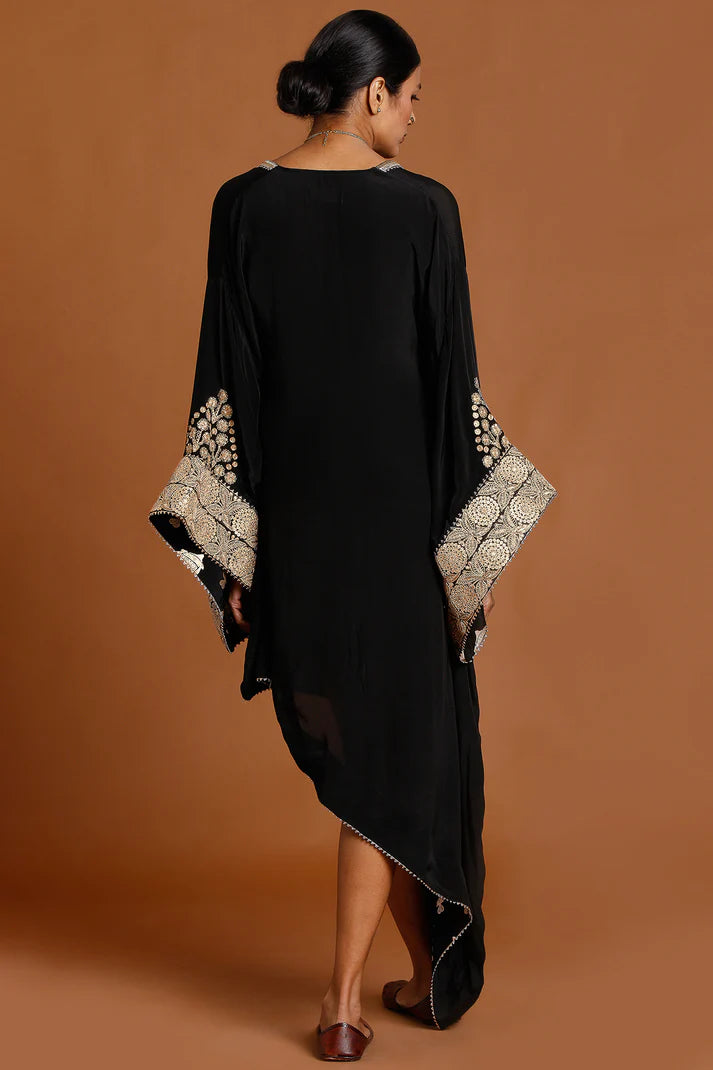 Black Embroidered kaftan