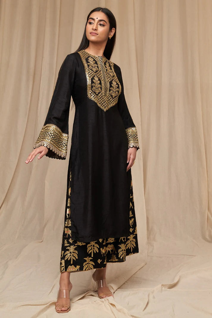 Black Oasis Culotte Set