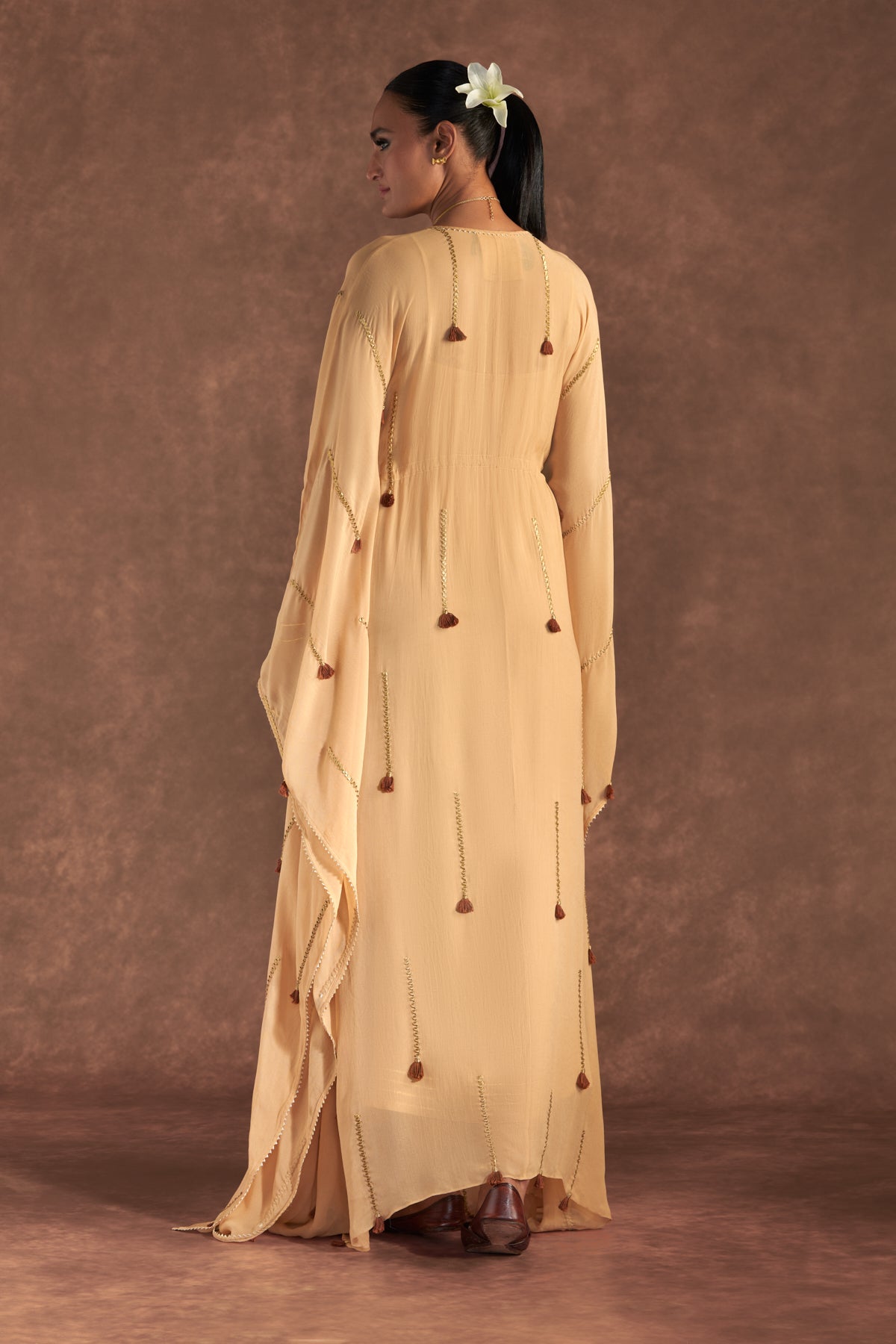 OATMEAL 'PAAN-PATTI' COVER-UP KAFTAN