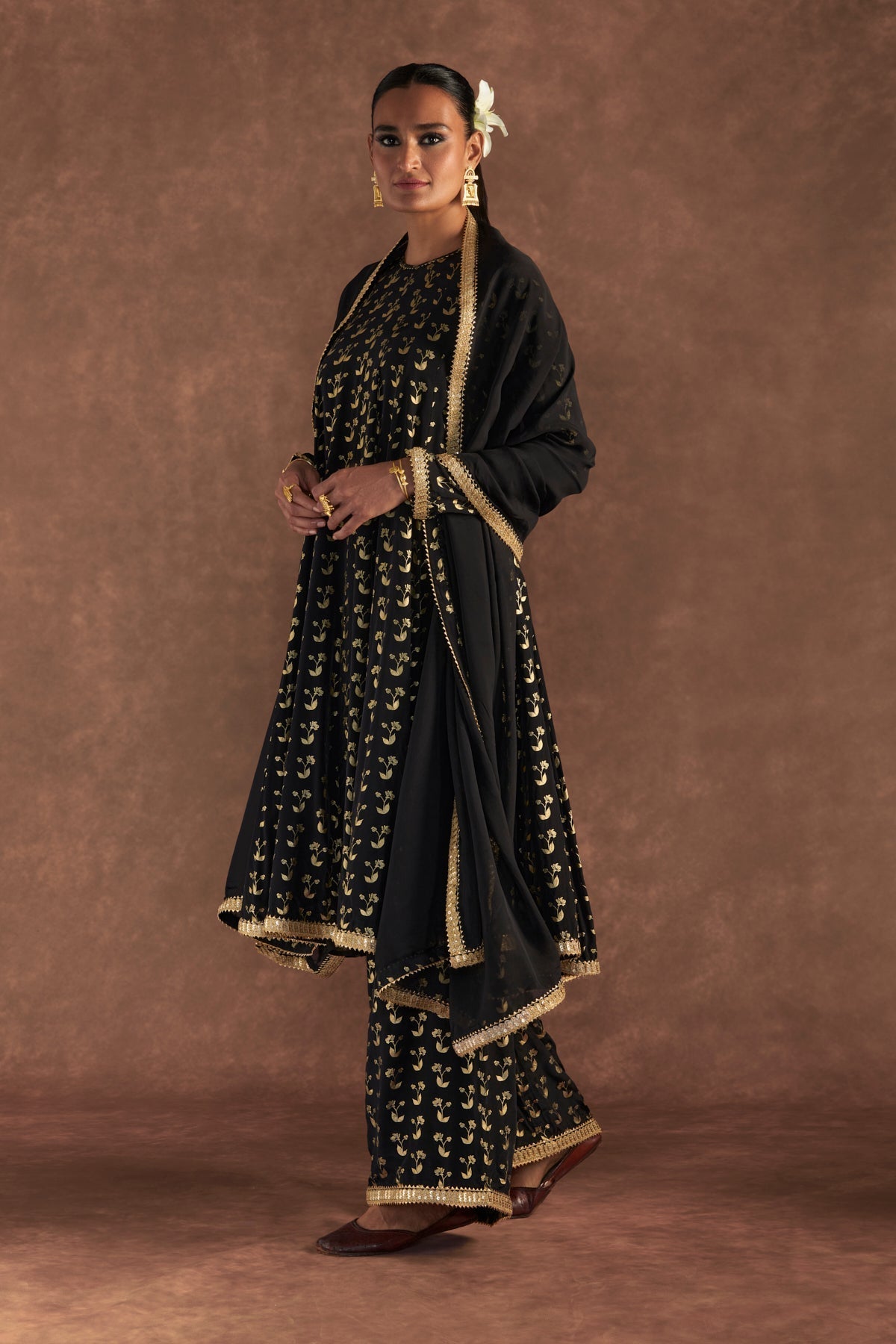 BLACK SPRINGBUD CULOTTE SET