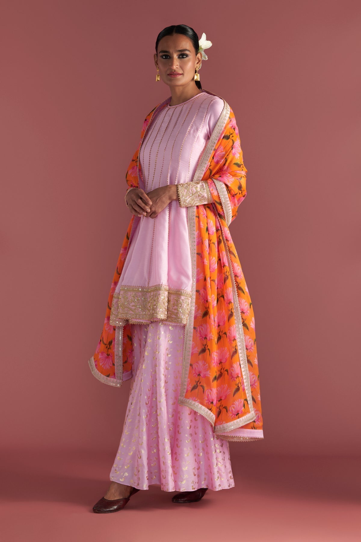 BABY PINK SPRINGBUD SHARARA SET