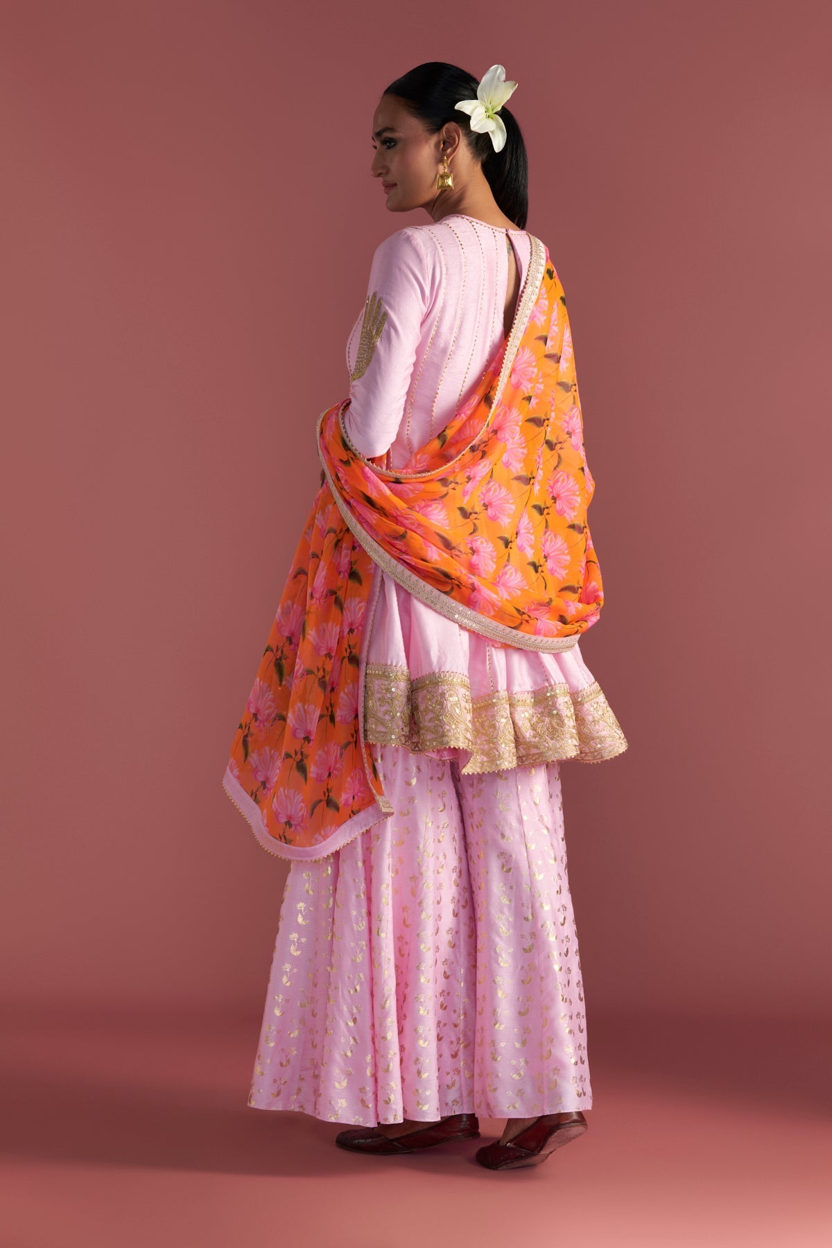 BABY PINK SPRINGBUD SHARARA SET