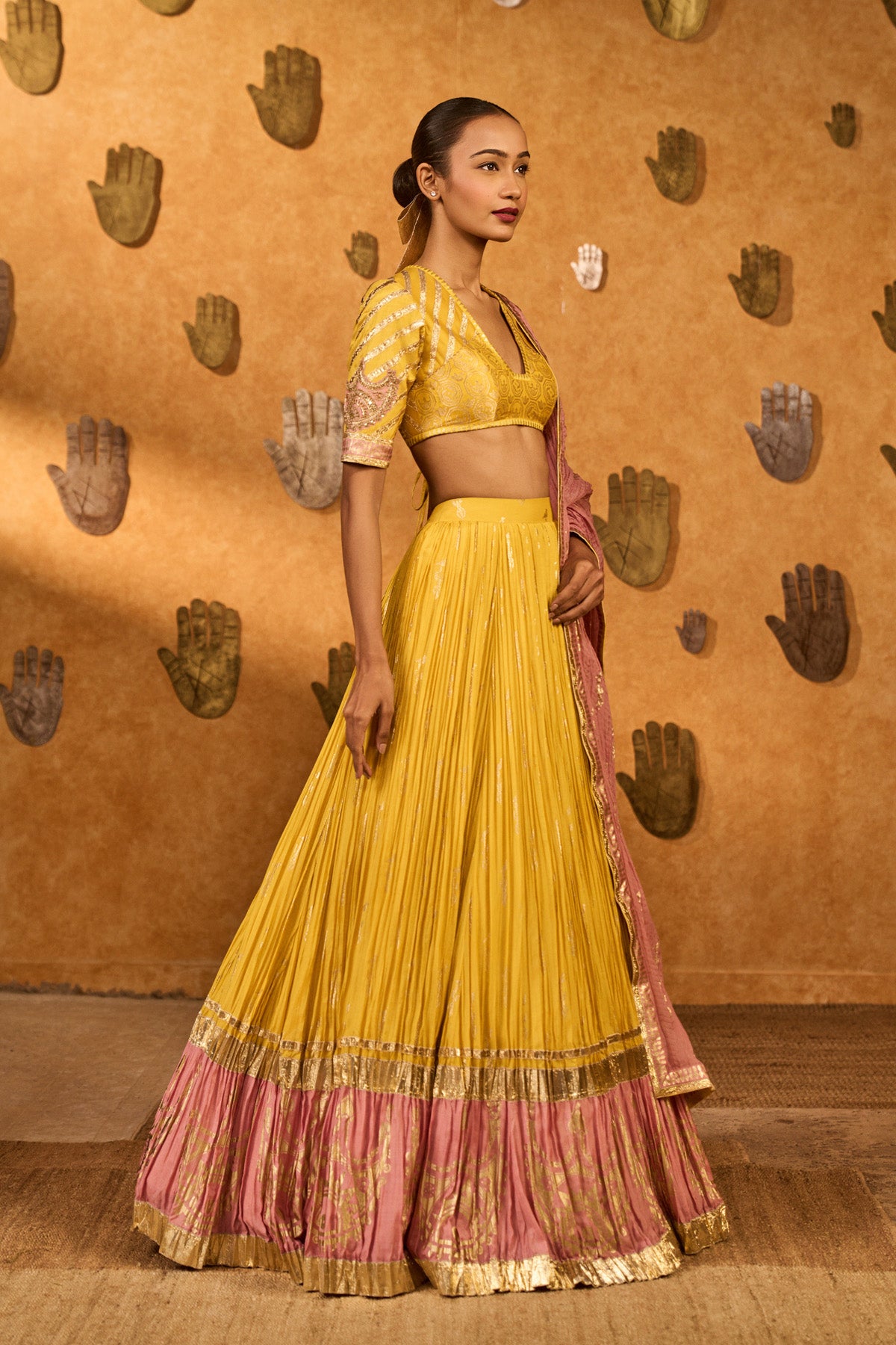 SPICED OCHRE LUNAR LEHENGA SET