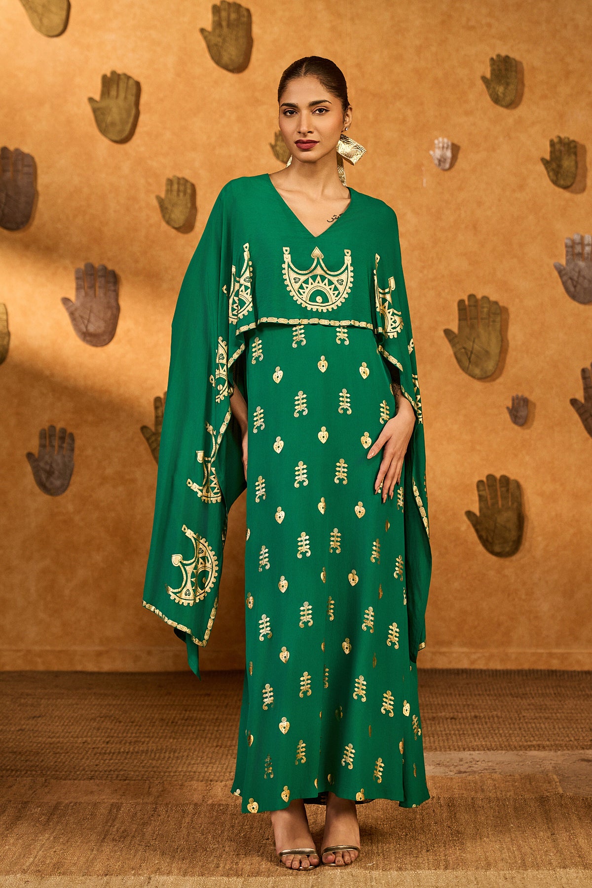 GREEN LUNAR CROWN KAFTAN
