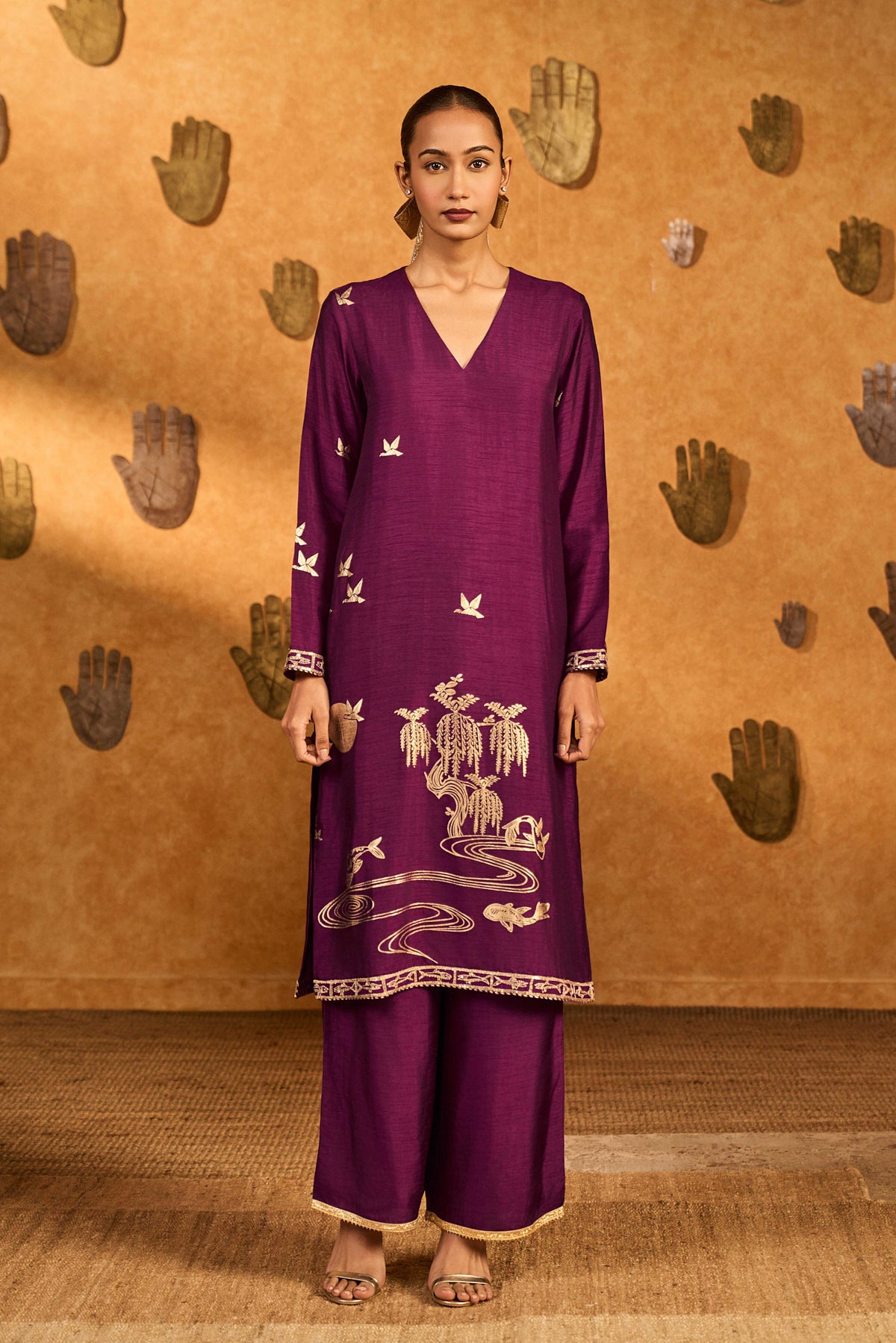 BERRY STILL WATER BLOOM KURTA SET