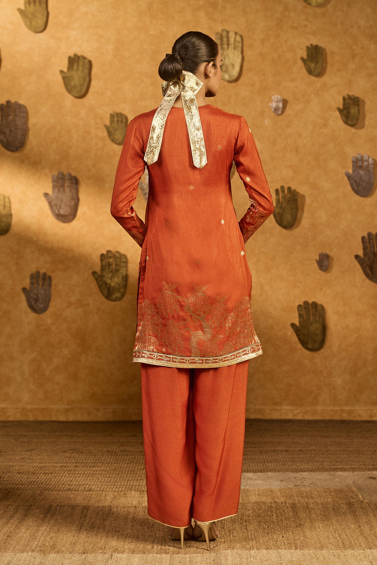 RUST ZEN KURTA SET
