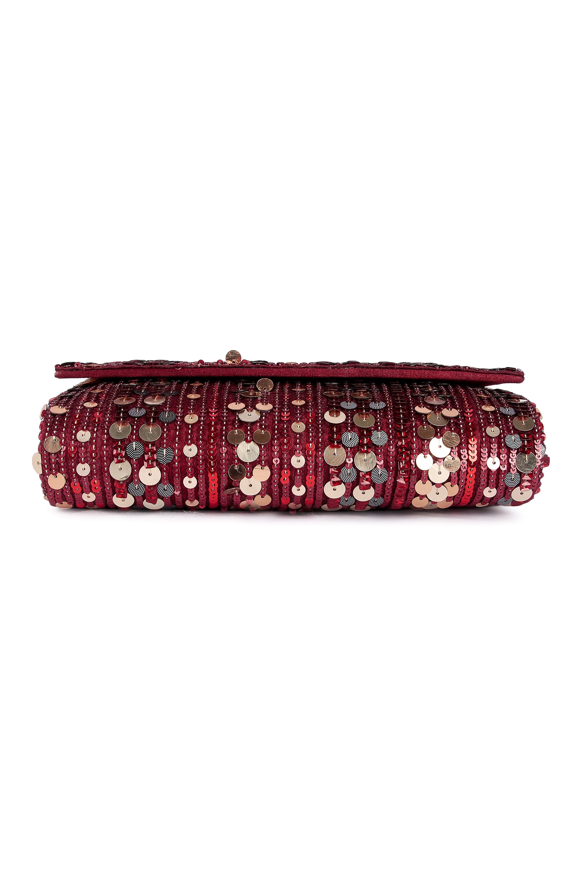 Sarva maroon clutch