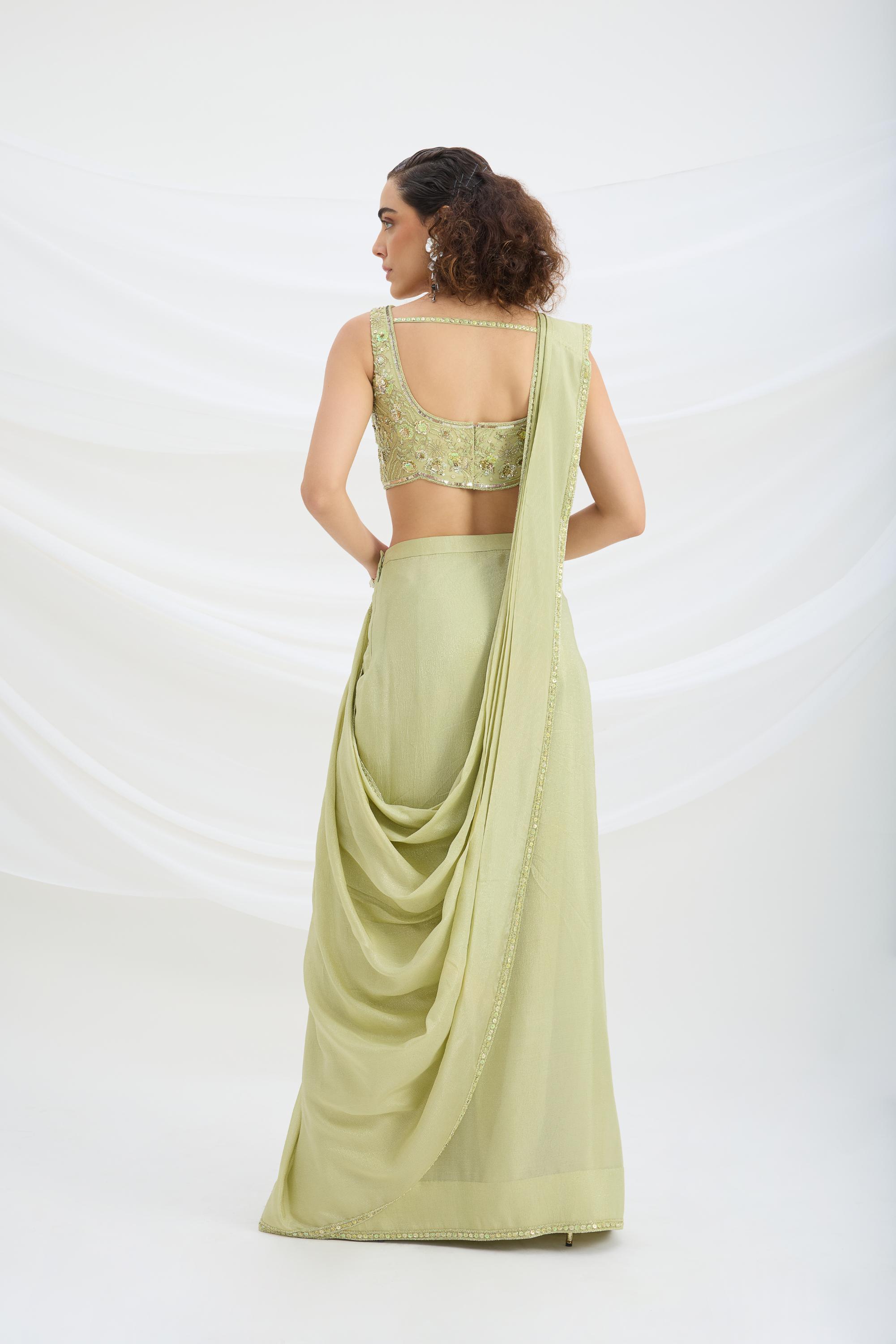 DRAPE SAREE SET