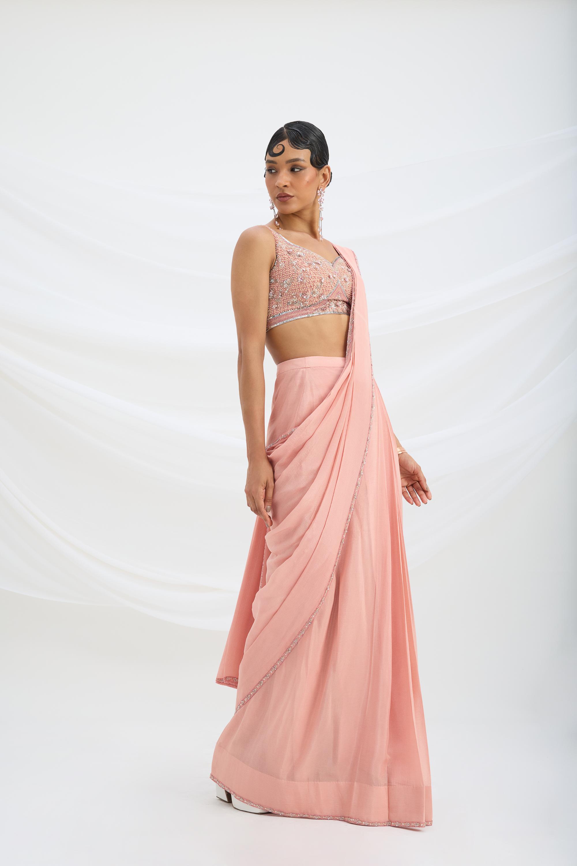 DRAPE SAREE SET
