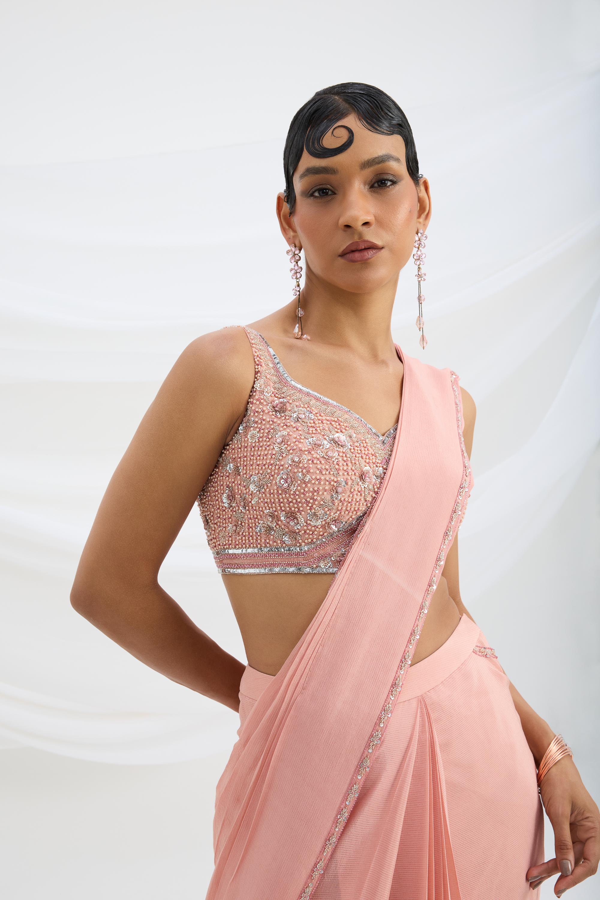 DRAPE SAREE SET