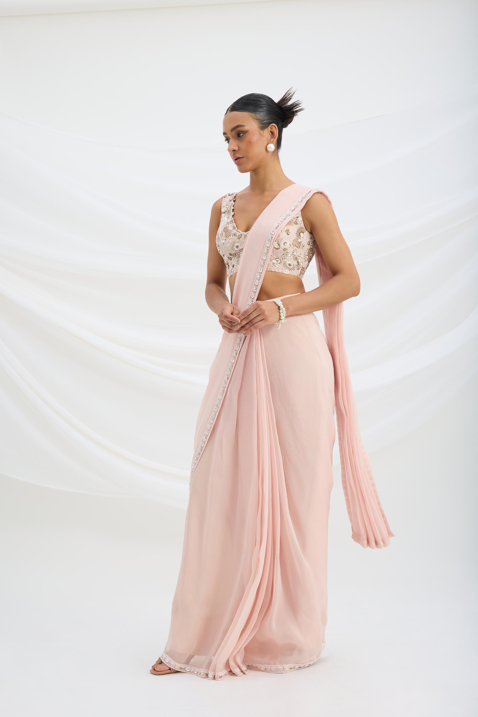 DRAPE SAREE SET