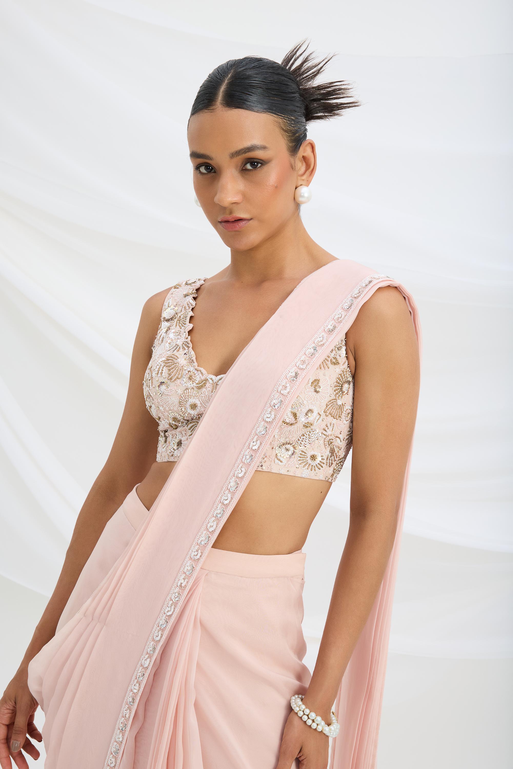 DRAPE SAREE SET