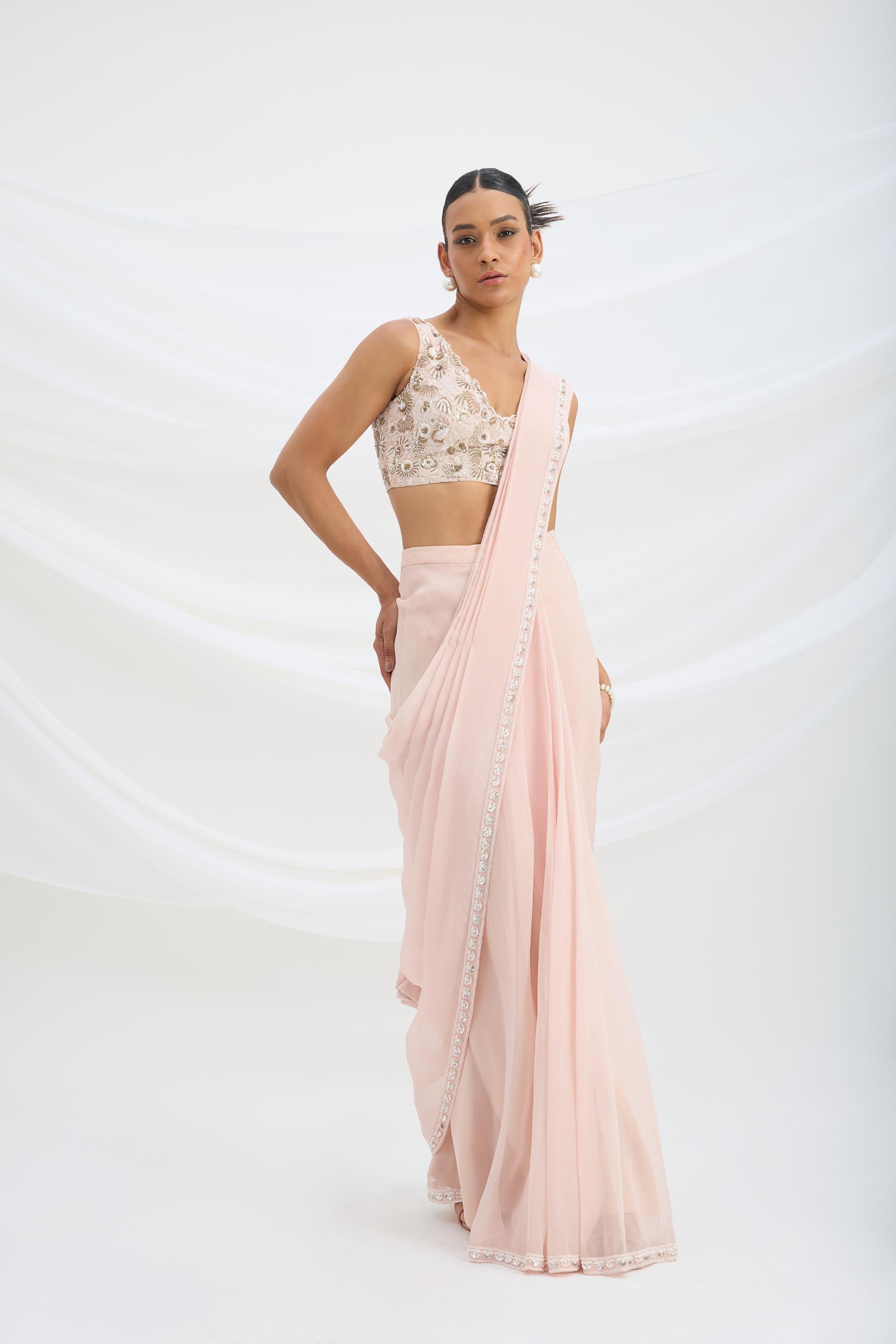 DRAPE SAREE SET