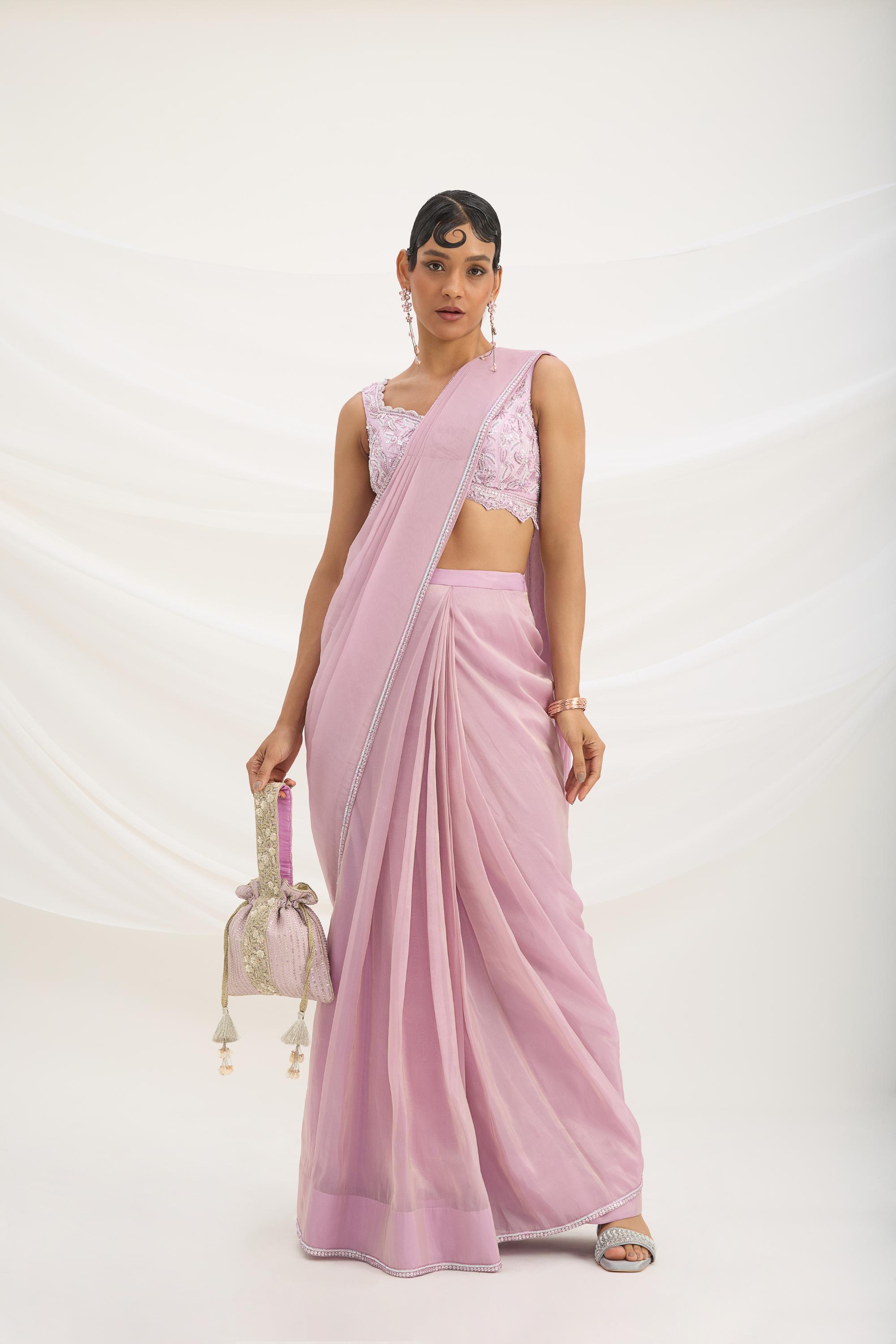 DRAPE SAREE SET