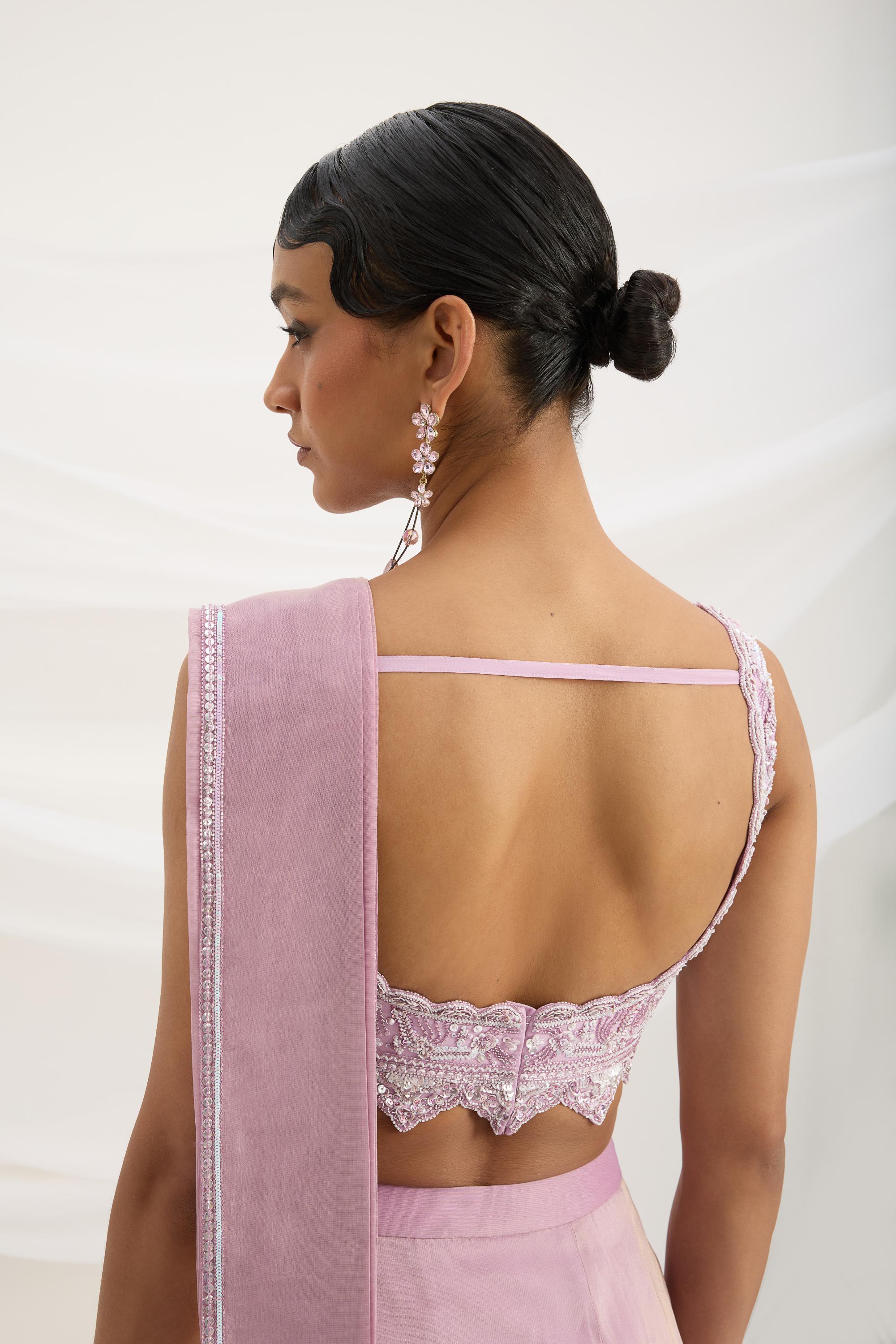 DRAPE SAREE SET