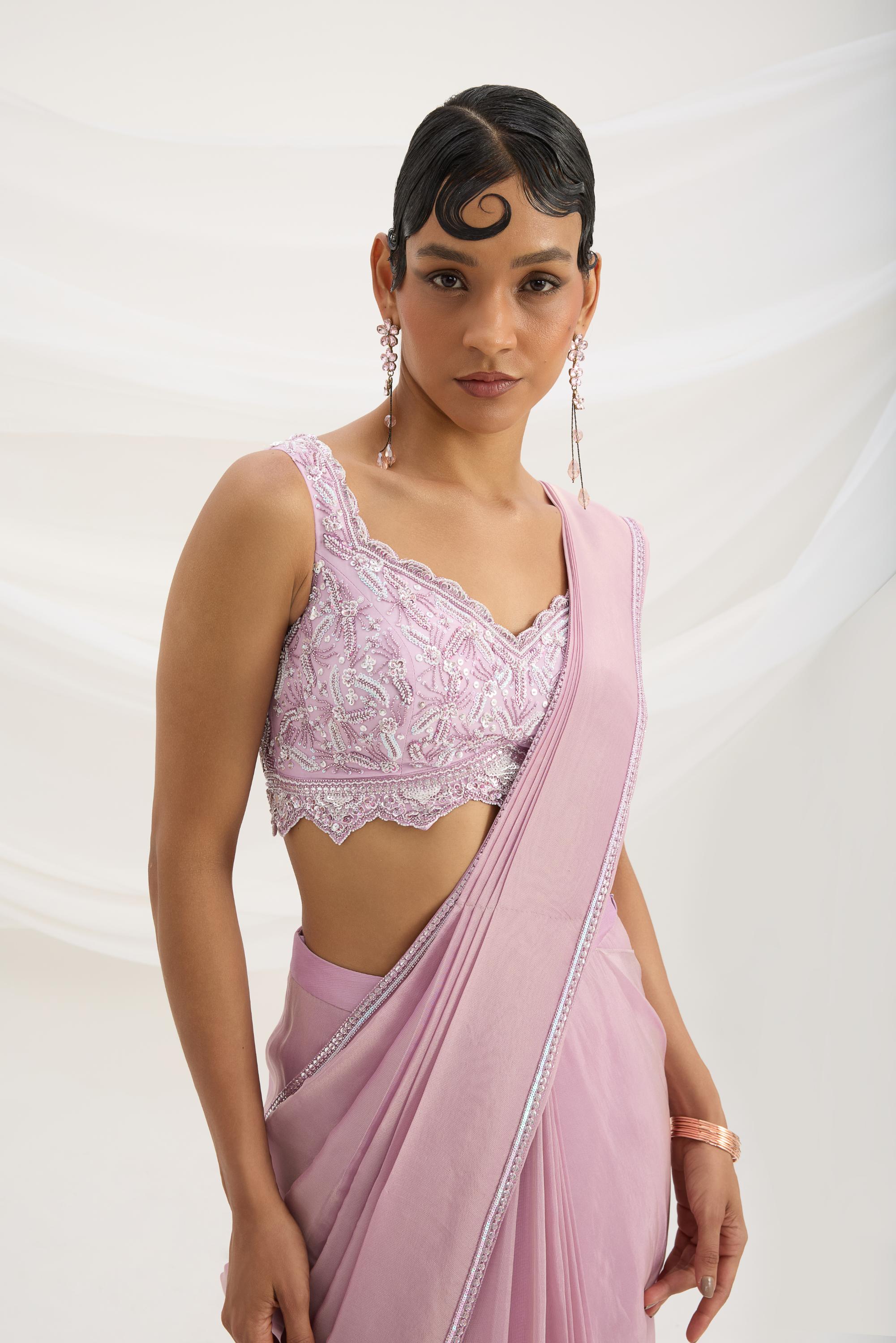 DRAPE SAREE SET