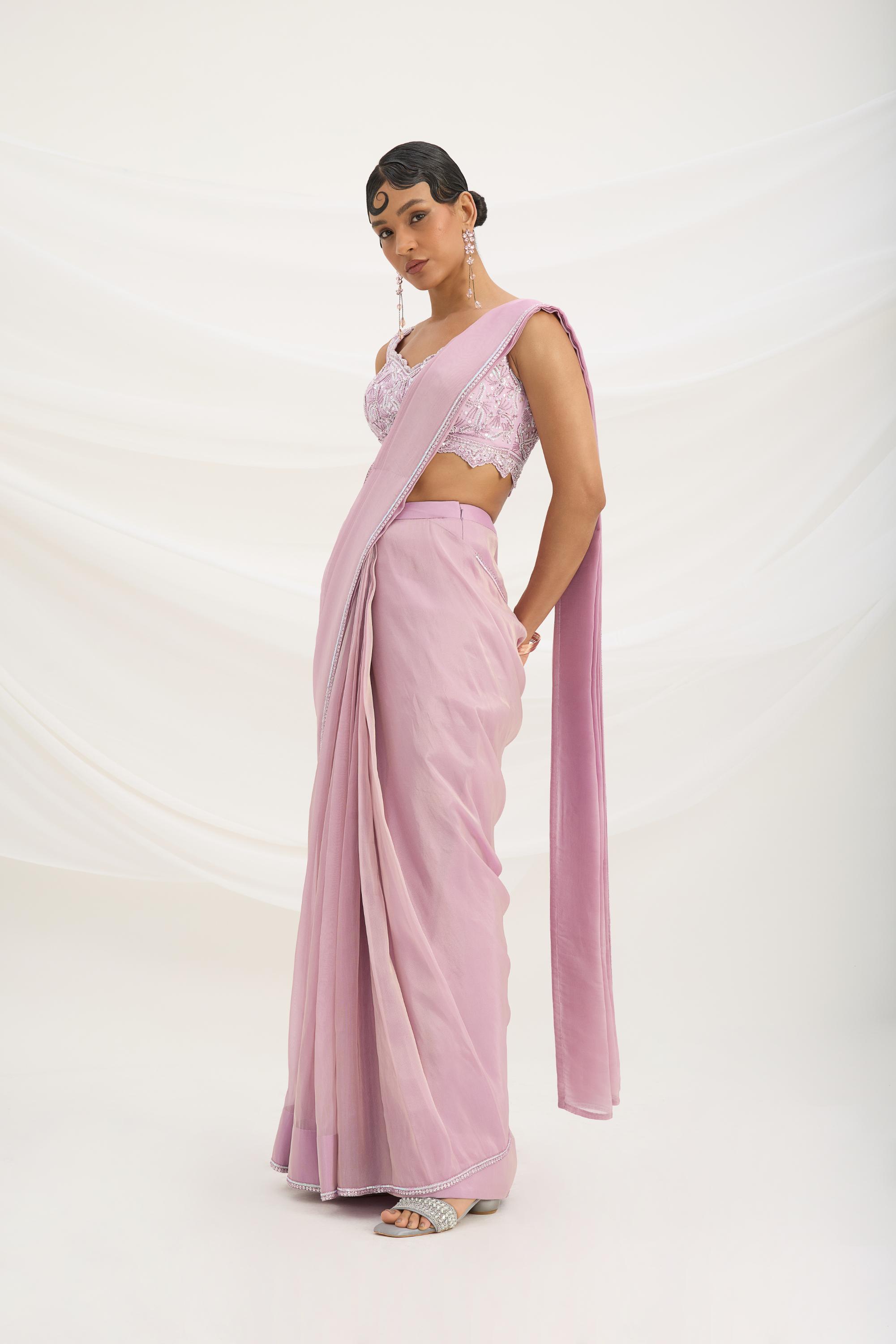 DRAPE SAREE SET