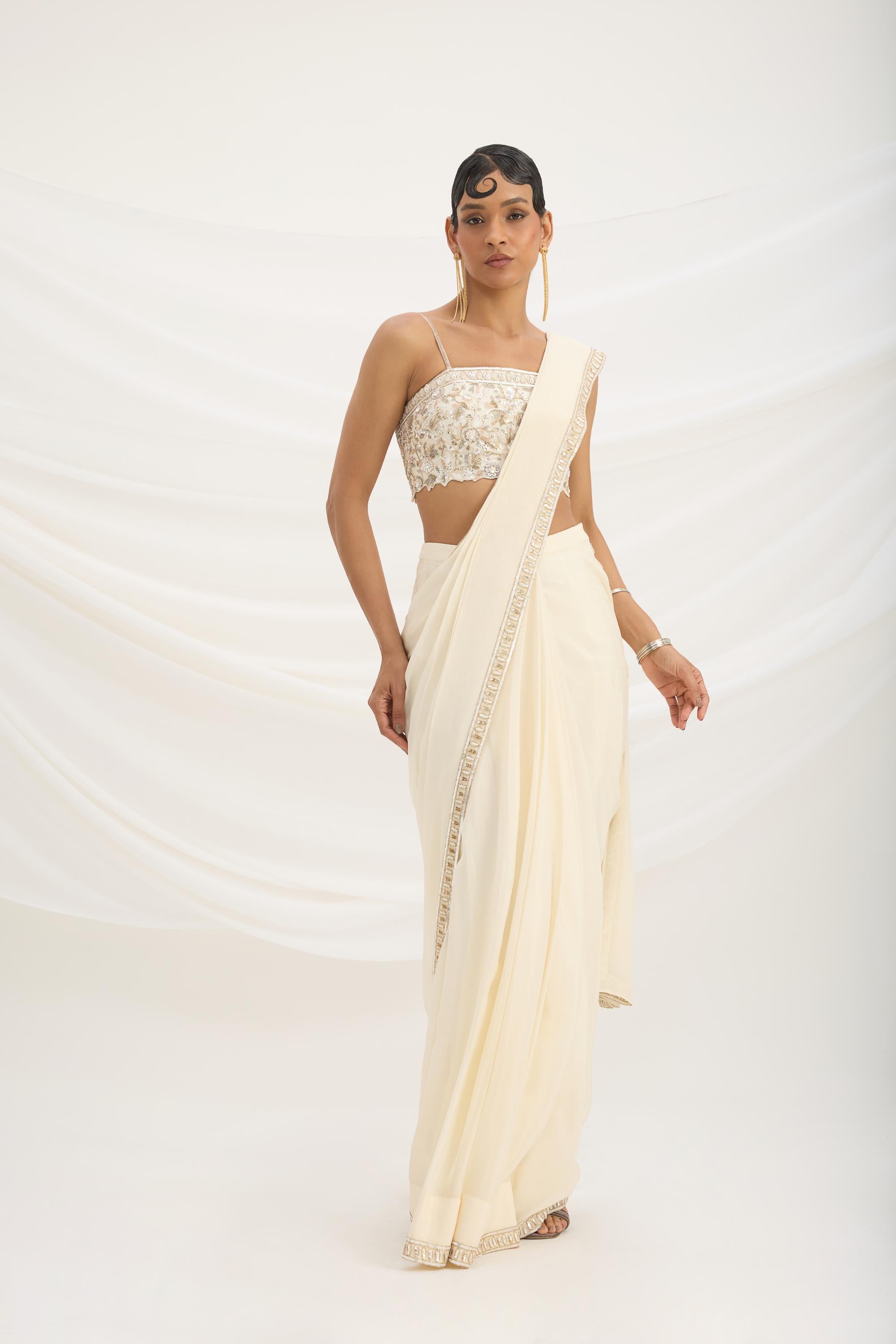 DRAPE SAREE SET