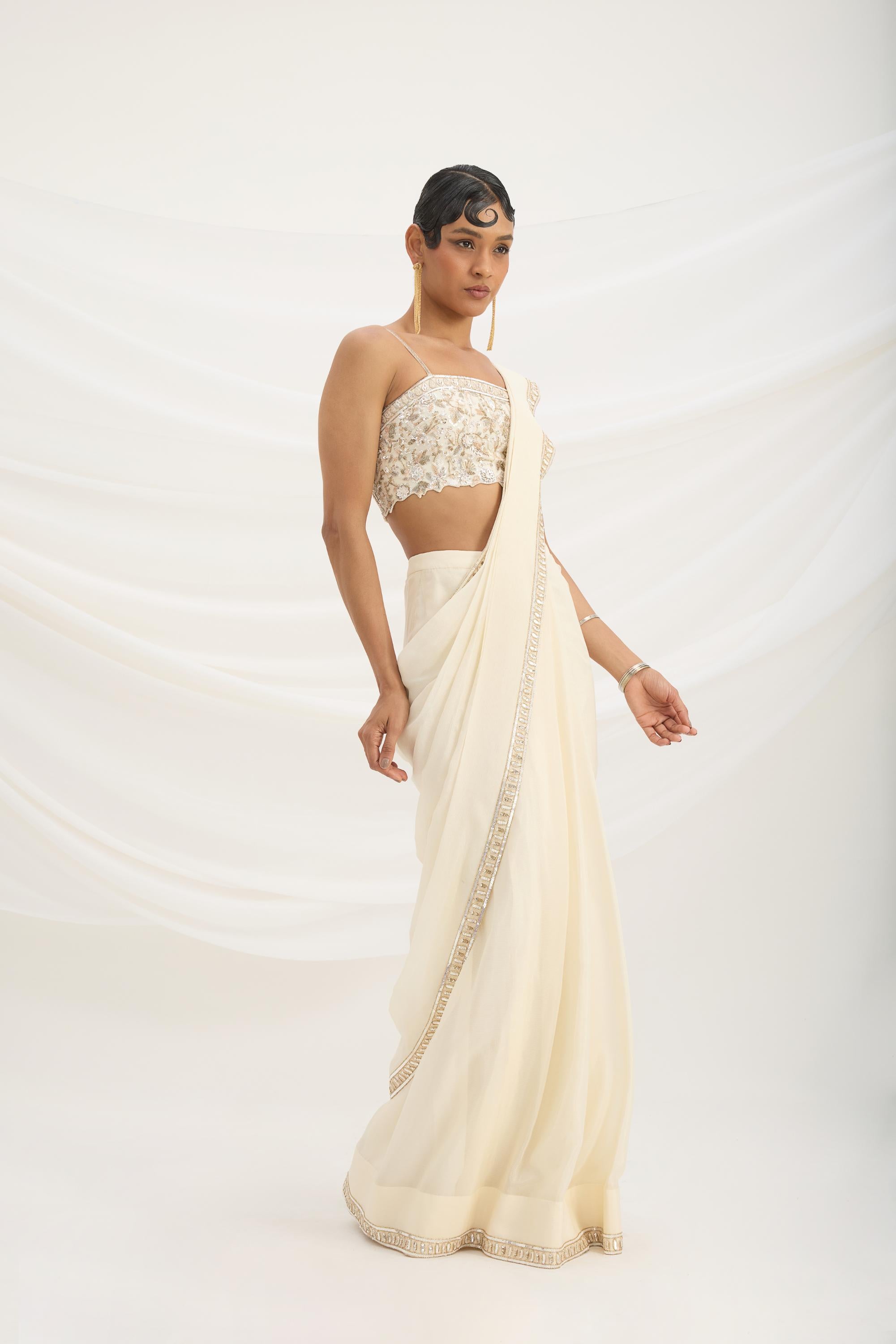 DRAPE SAREE SET
