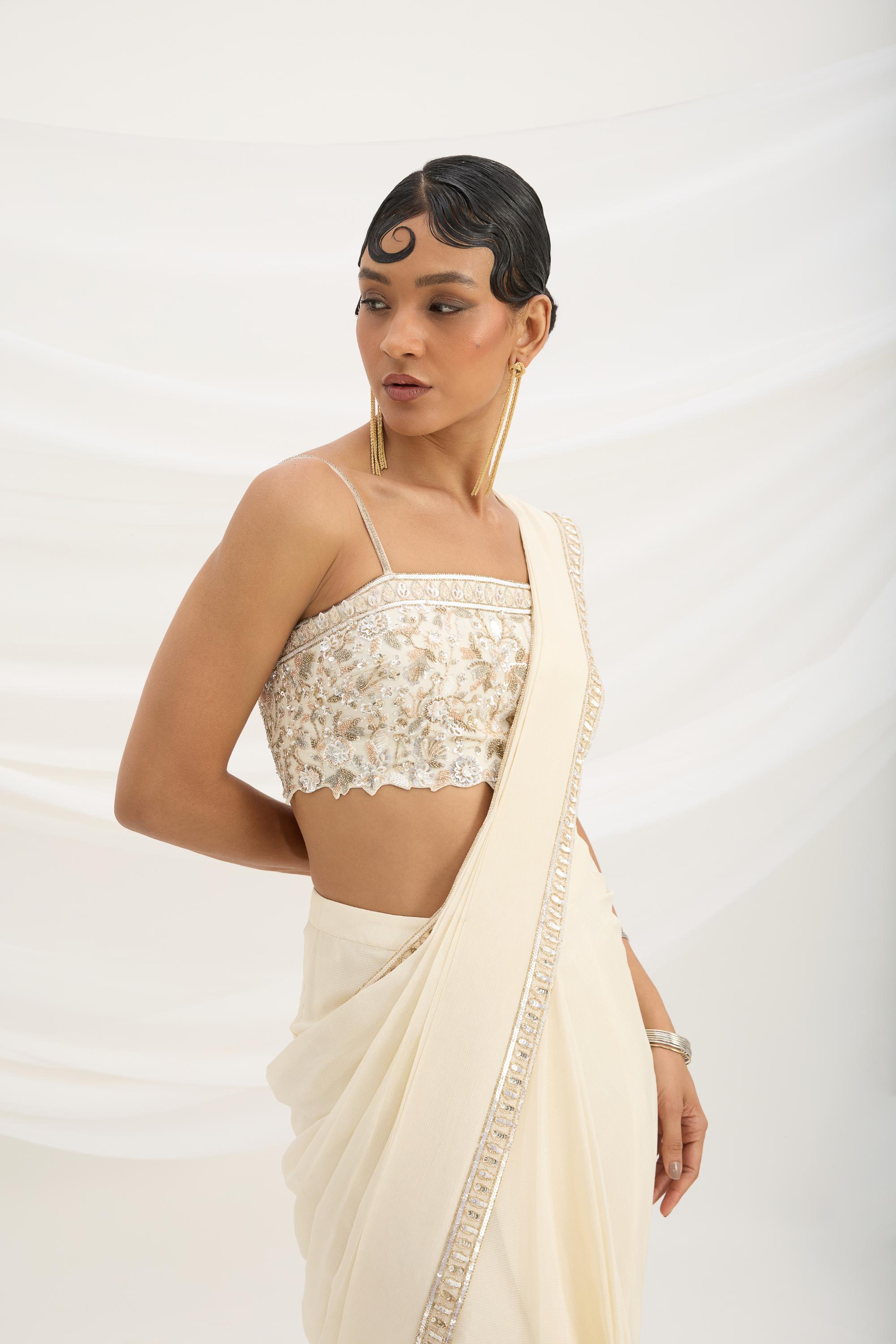 DRAPE SAREE SET