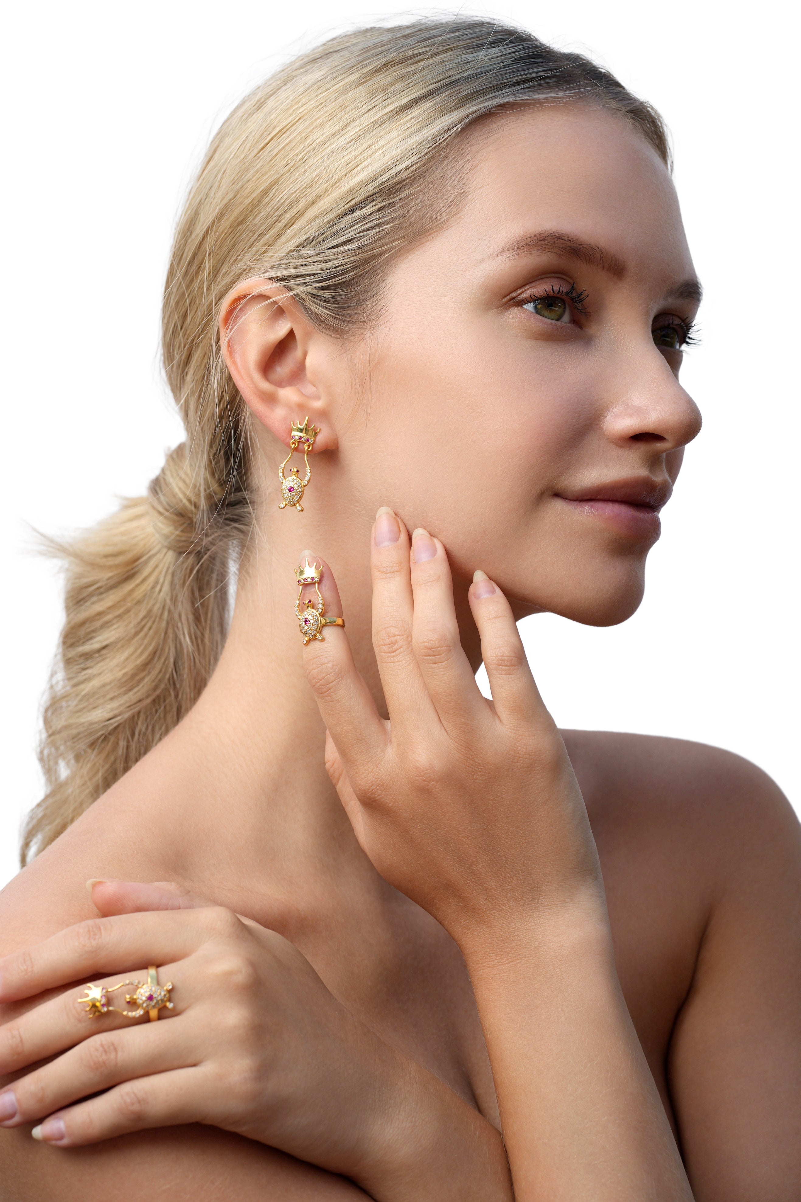 Turtle Crown Earrings