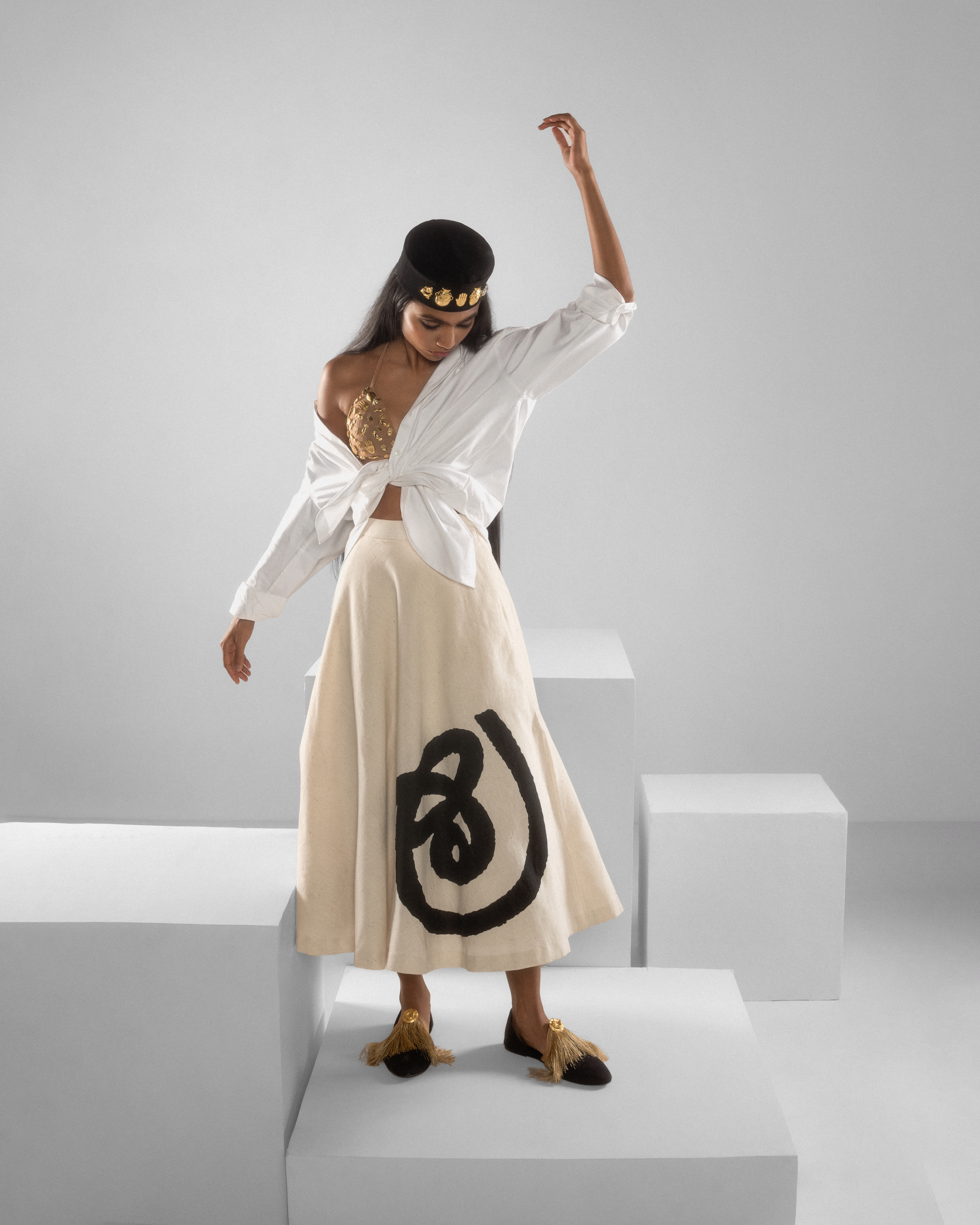 The Tamil Swing Skirt Set