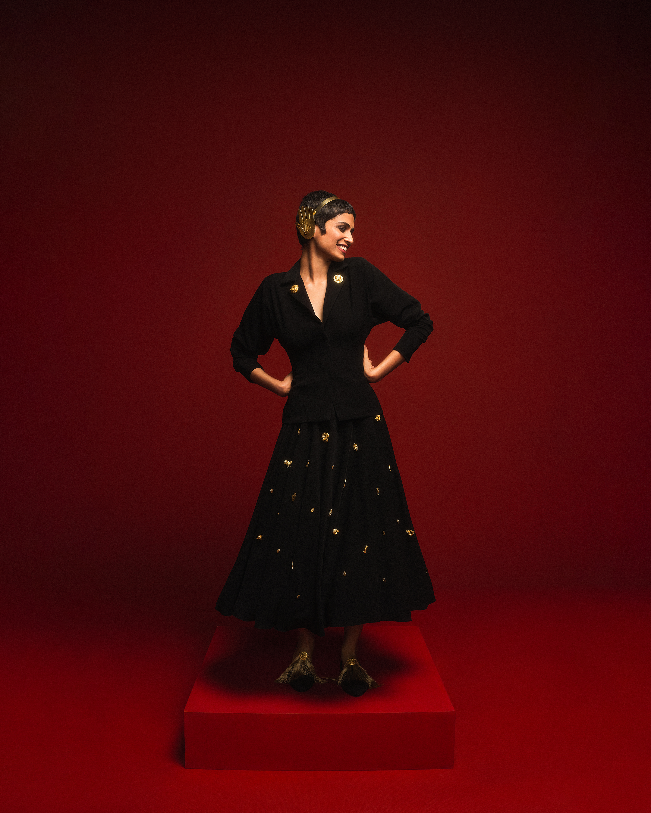 The Black Bombay Jacket Set