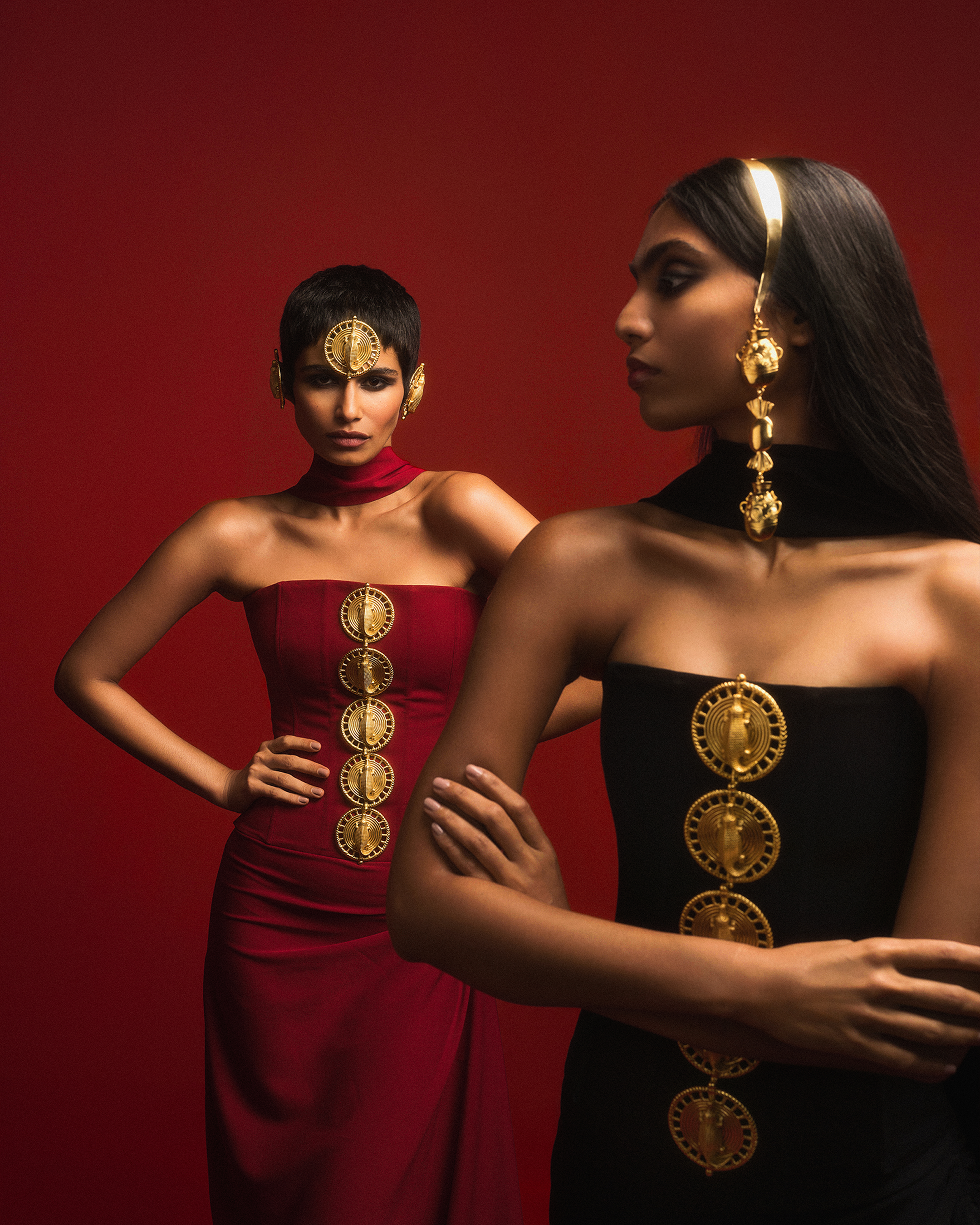 The Black Ghana Gator Corset Set