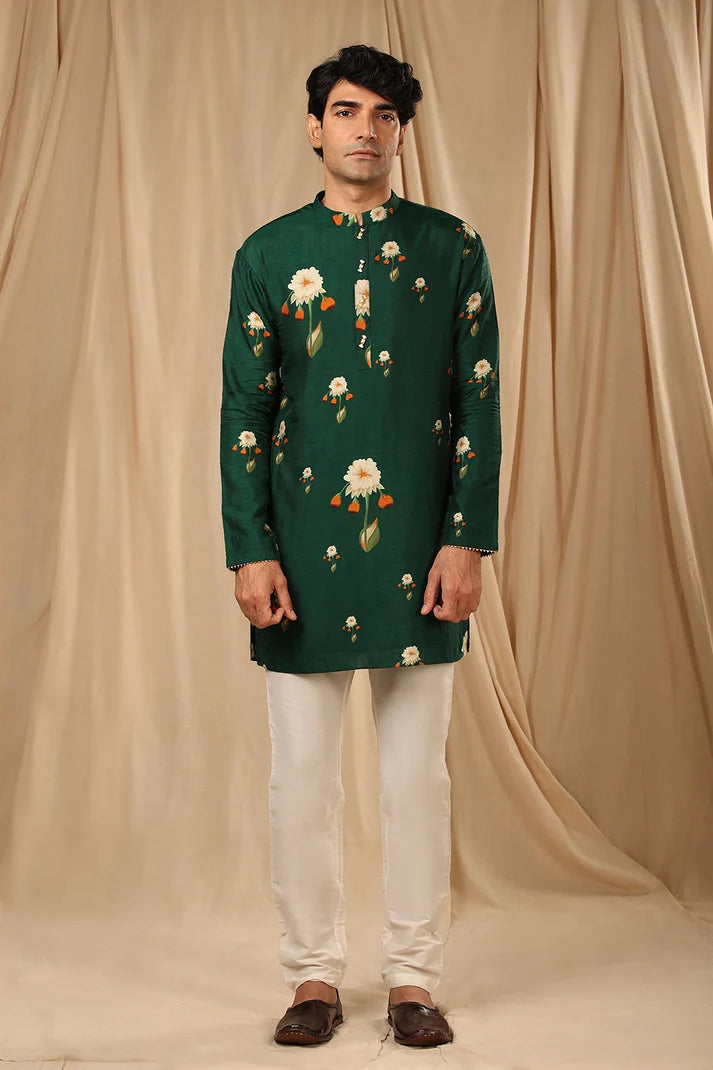 Bottle Green Buttercup Mens Kurta