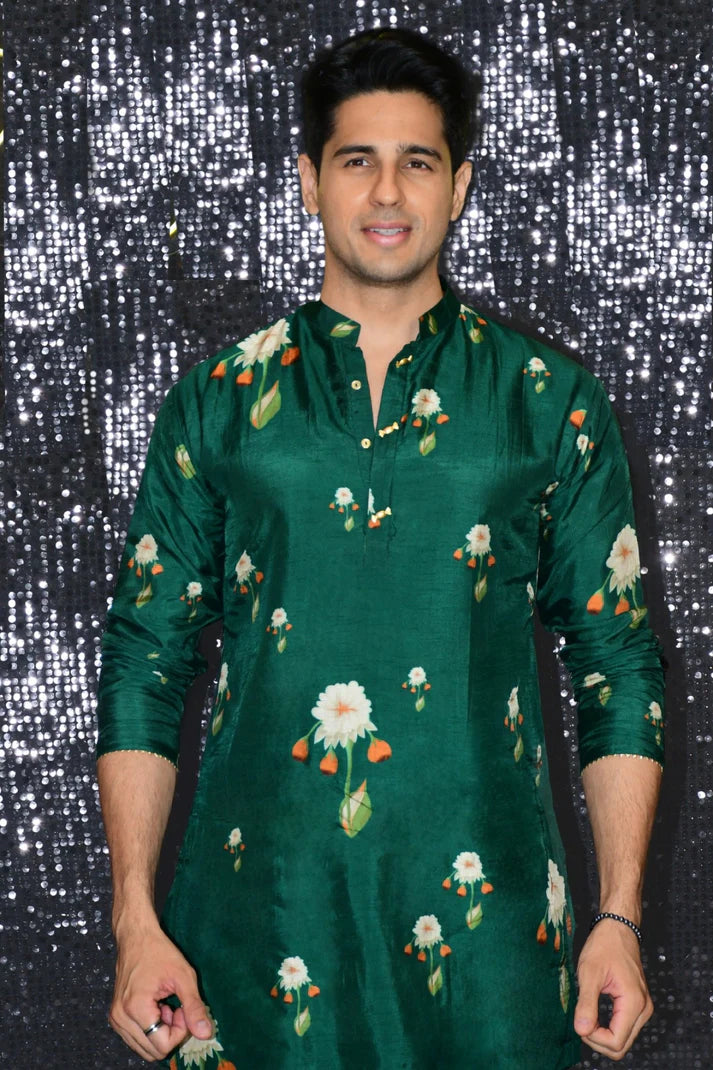 Bottle Green Buttercup Mens Kurta