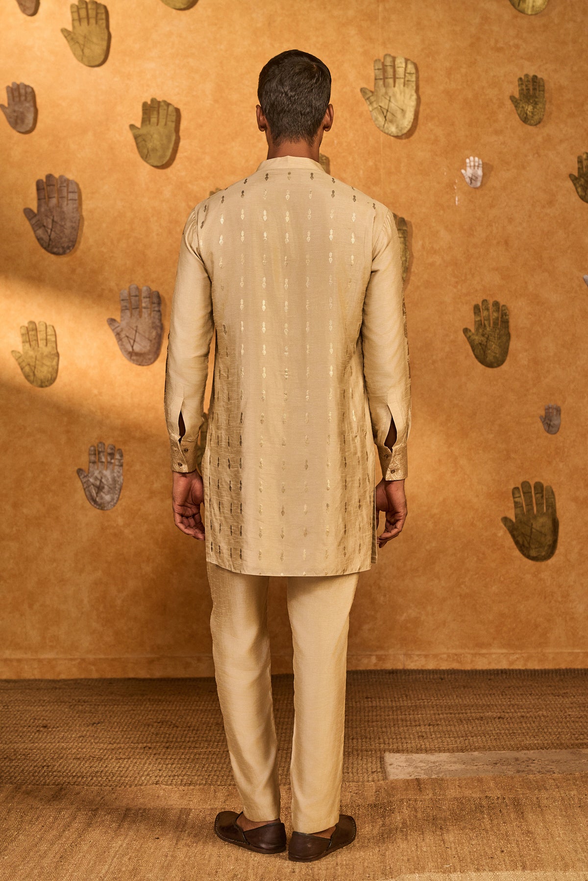 BEIGE LITTILE POTS KURTA SET