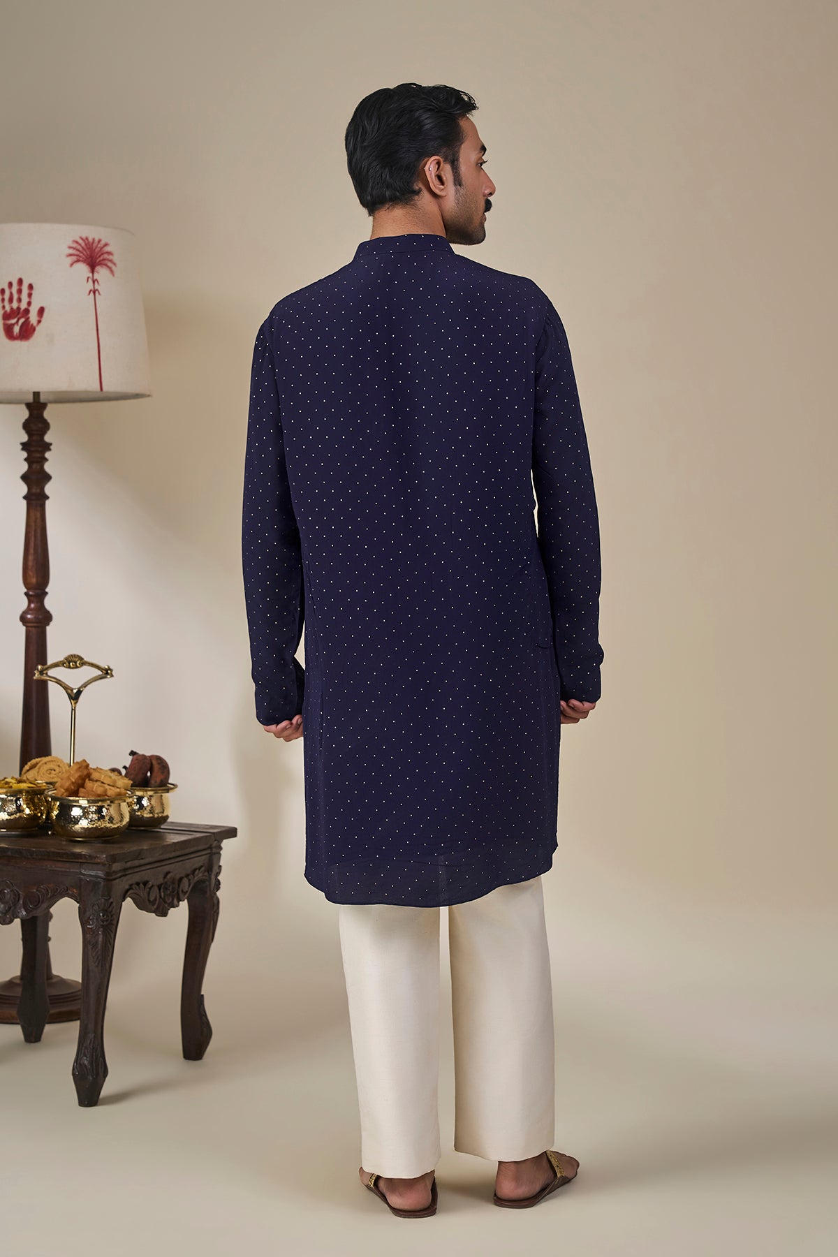 Midnight Blue Astral Arch Kurta