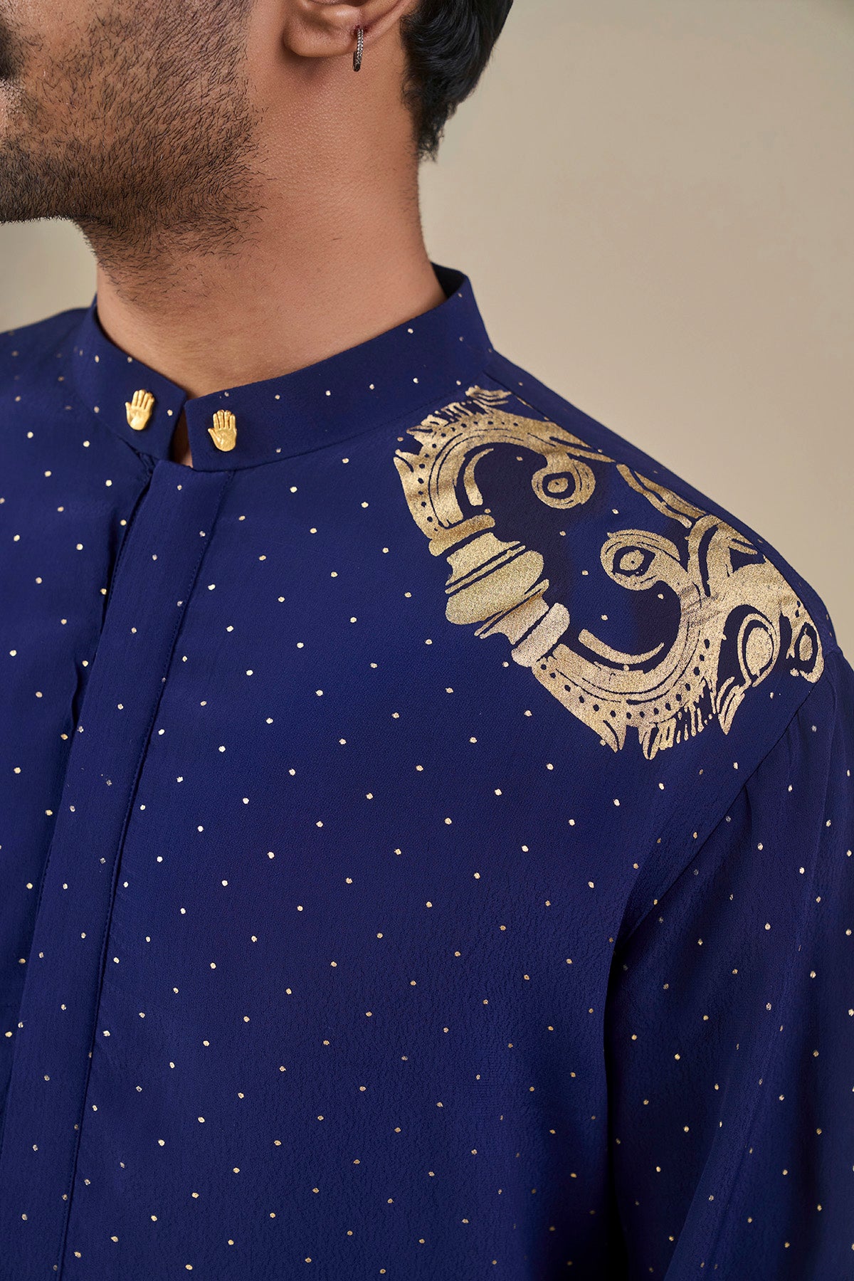Midnight Blue Astral Arch Kurta