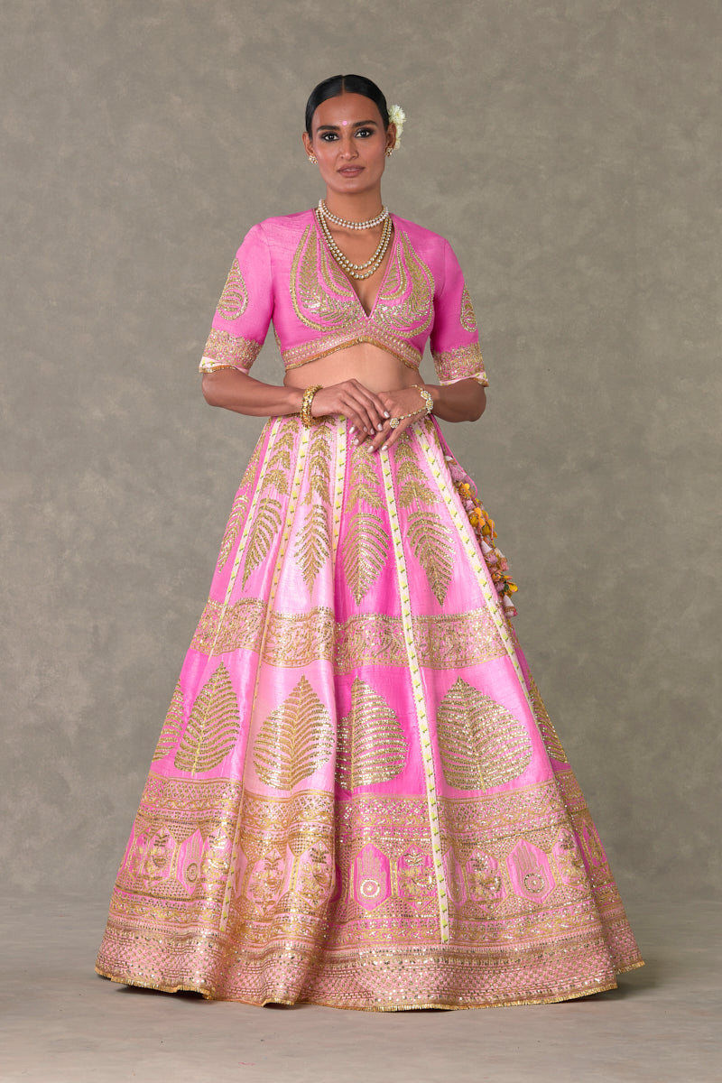 Barfi Pink Paan Patti Lehenga Set