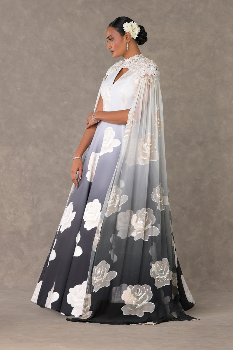 Monochrome Gulaab Gown Set