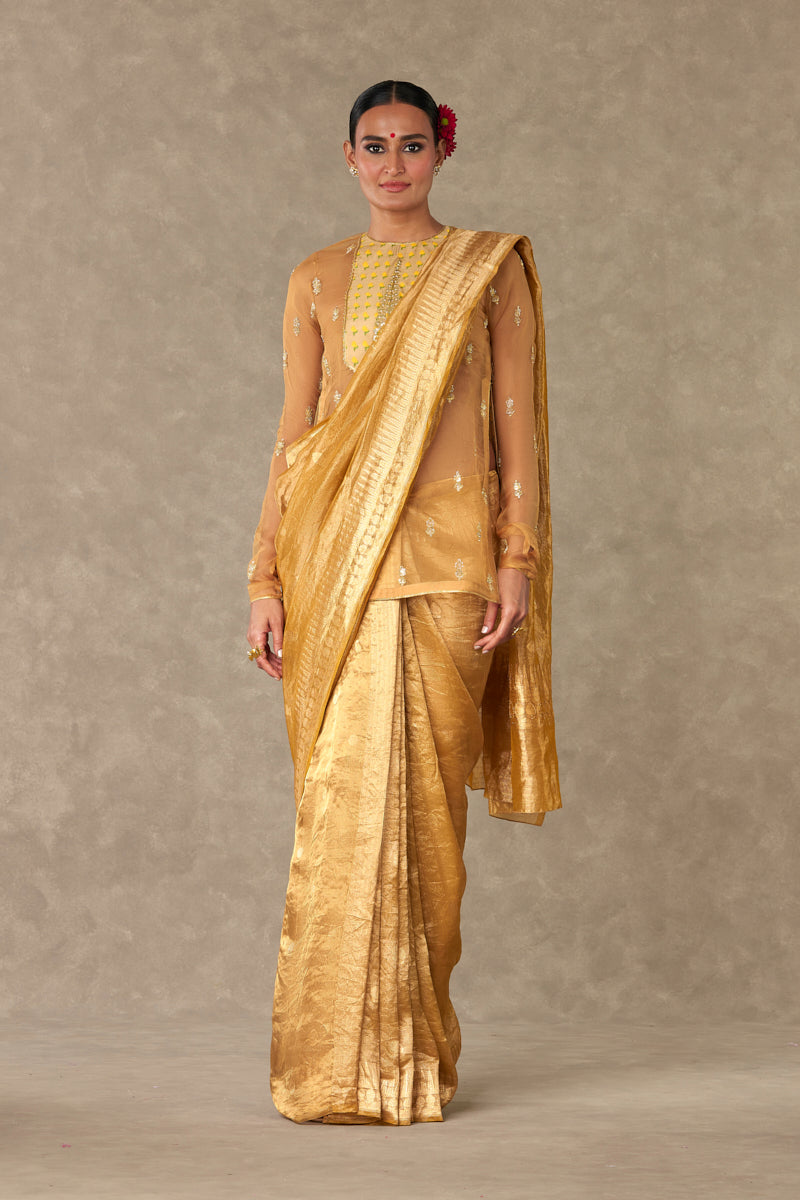 'Sunehri' Tissue Saree