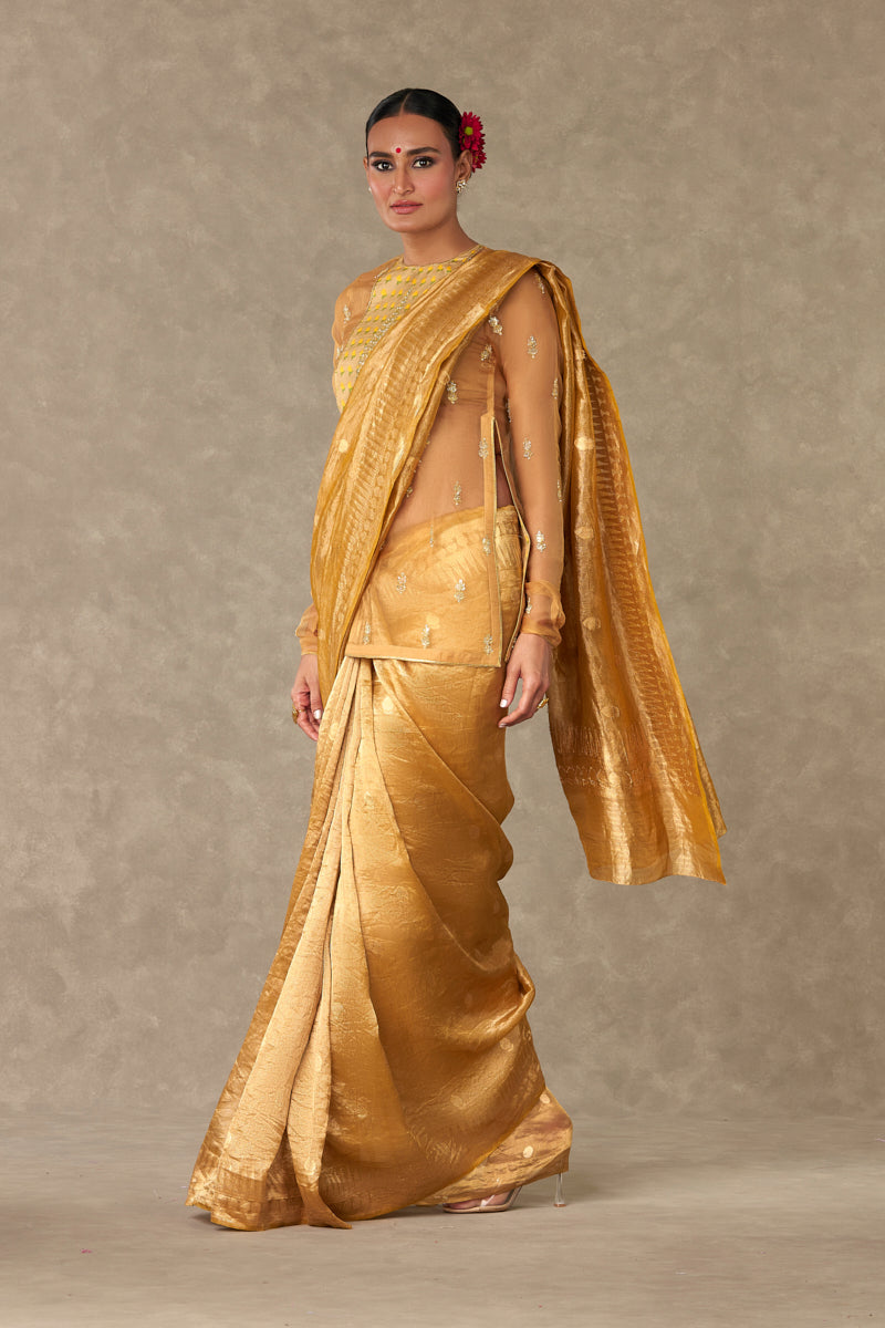 'Sunehri' Tissue Saree