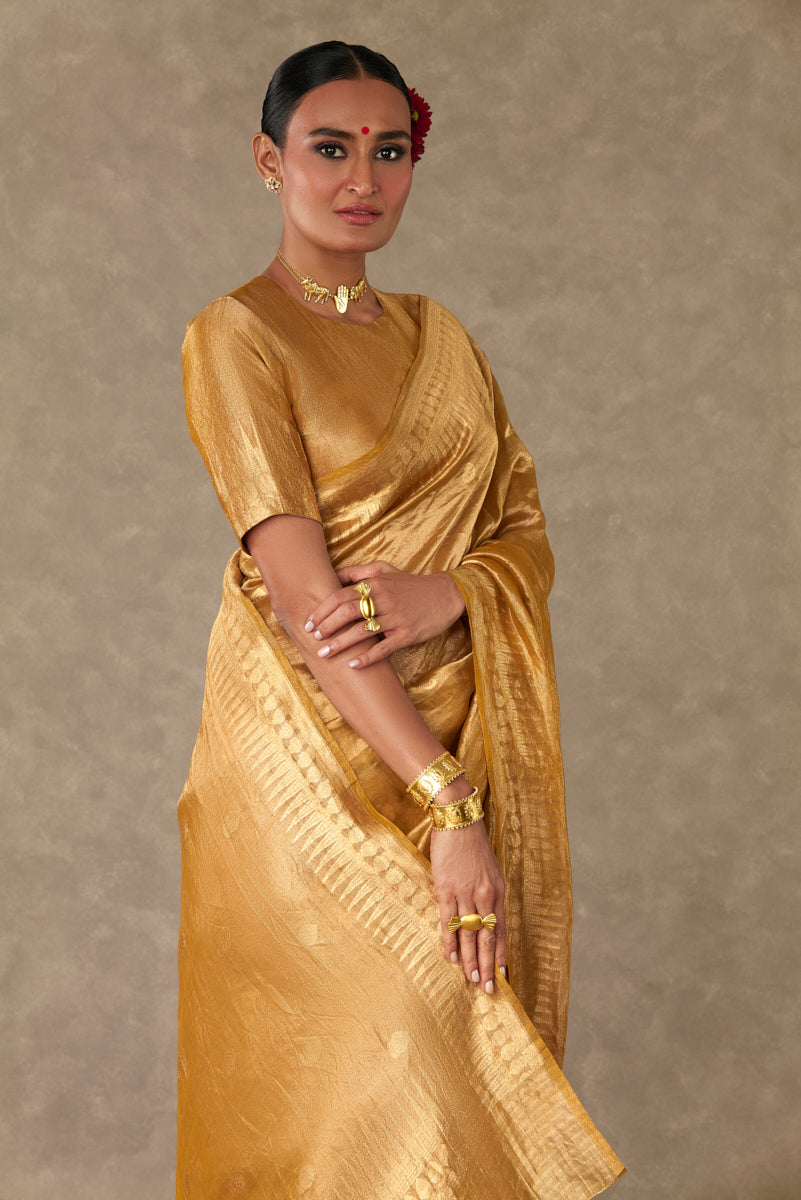 'Sunehri' Tissue Saree